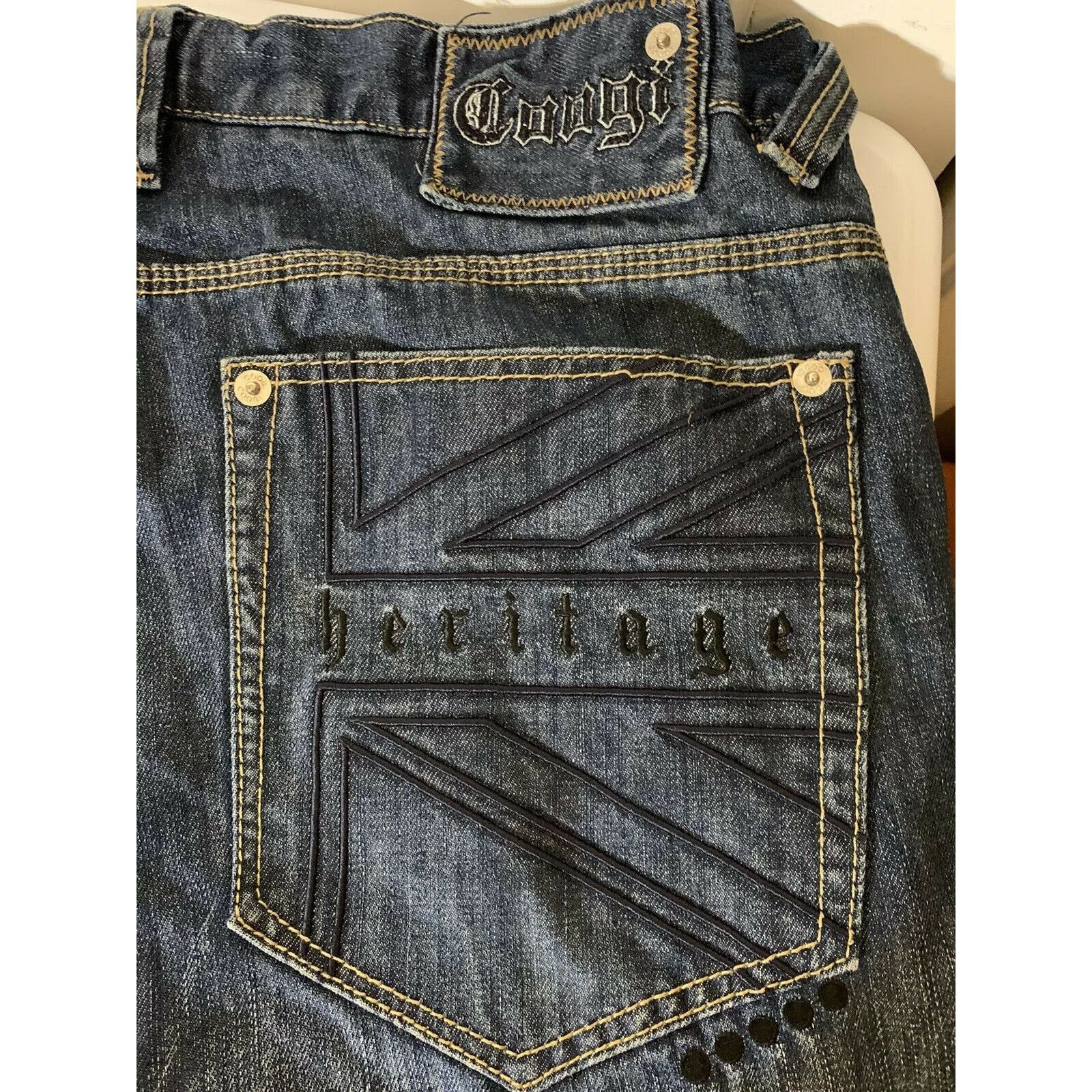 Coogi Coogi Men's Blue Sz 40 x 35 5-Pocket Embroidered Jeans Urban Size US 40 / EU 56 - 4 Thumbnail