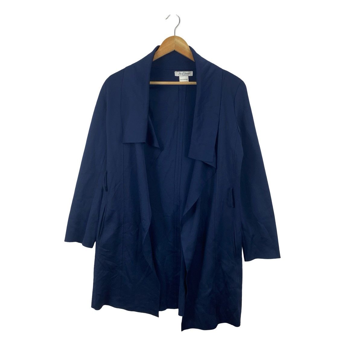 Other JUST D’ORANGE Paris Draped Open Front Long Jacket Coat Size L / US 10 / IT 46 - 3 Thumbnail