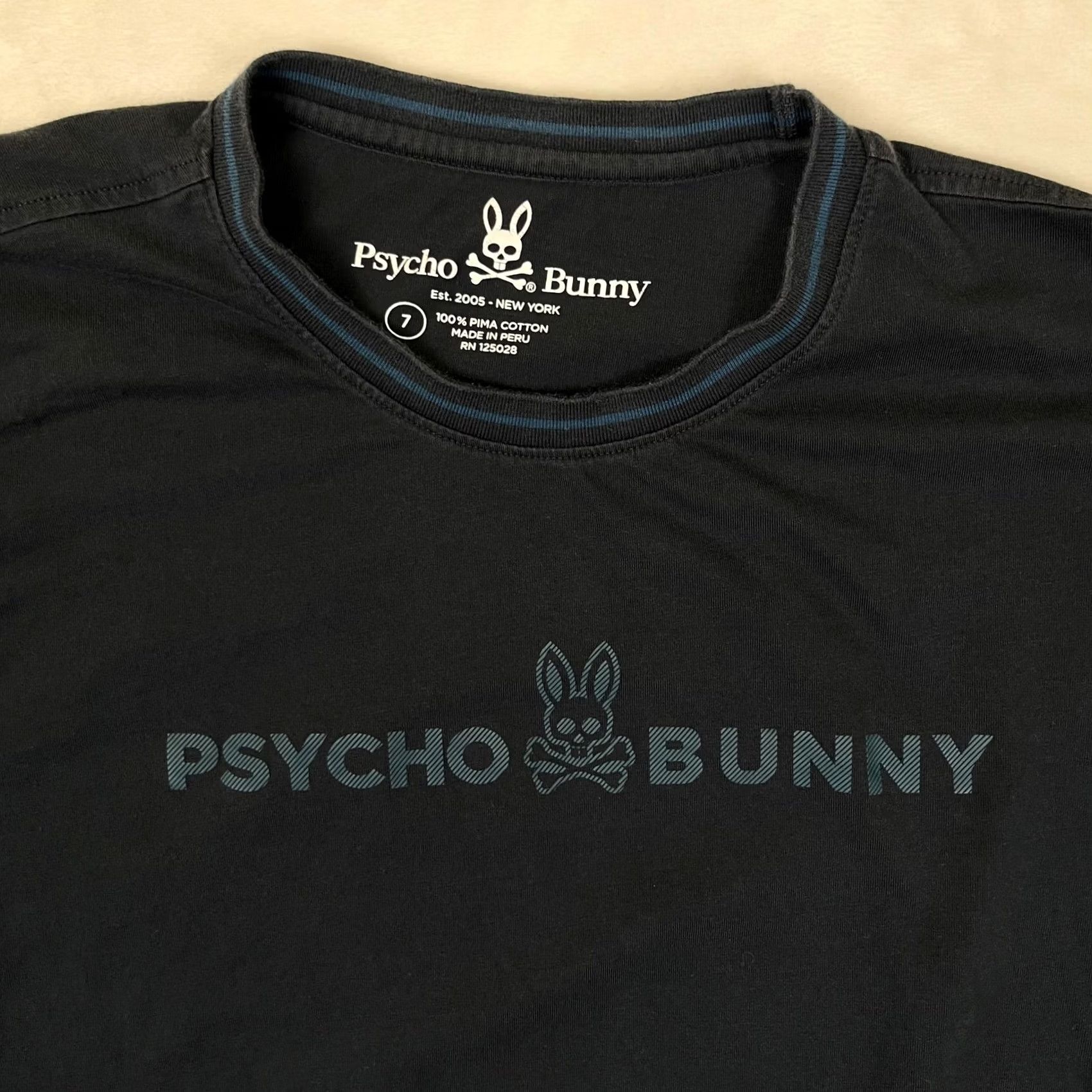 Psycho Bunny Psycho Bunny Long Sleeve T-Shirt Mens 7 Blue Cotton Graphic Logo Crew Neck Size US M / EU 48-50 / 2 - 2 Thumbnail