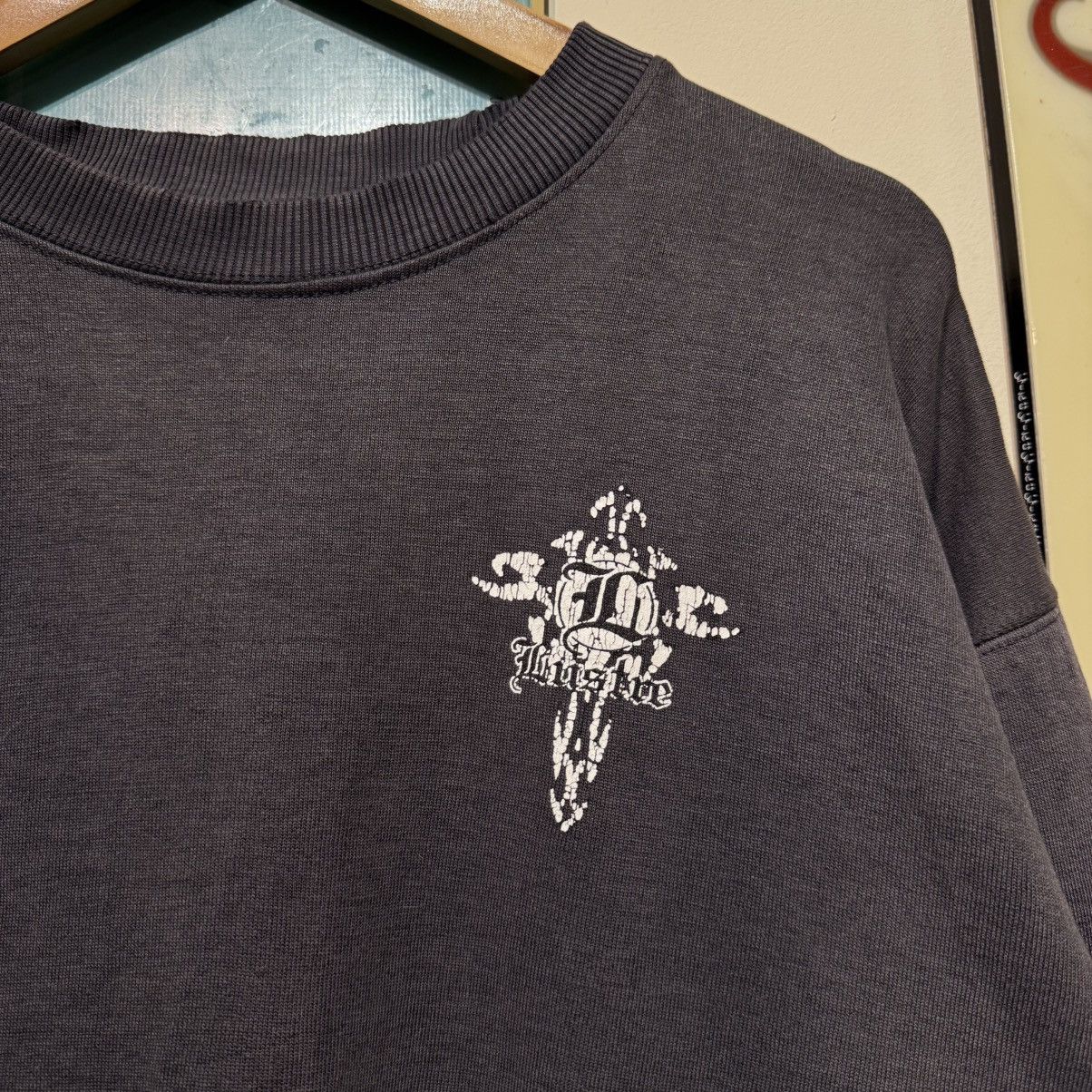 Other Vtg Blue Vacation Gothic Cross Sweatshirt - Faded Black/Grey Size US XL / EU 56 / 4 - 3 Thumbnail