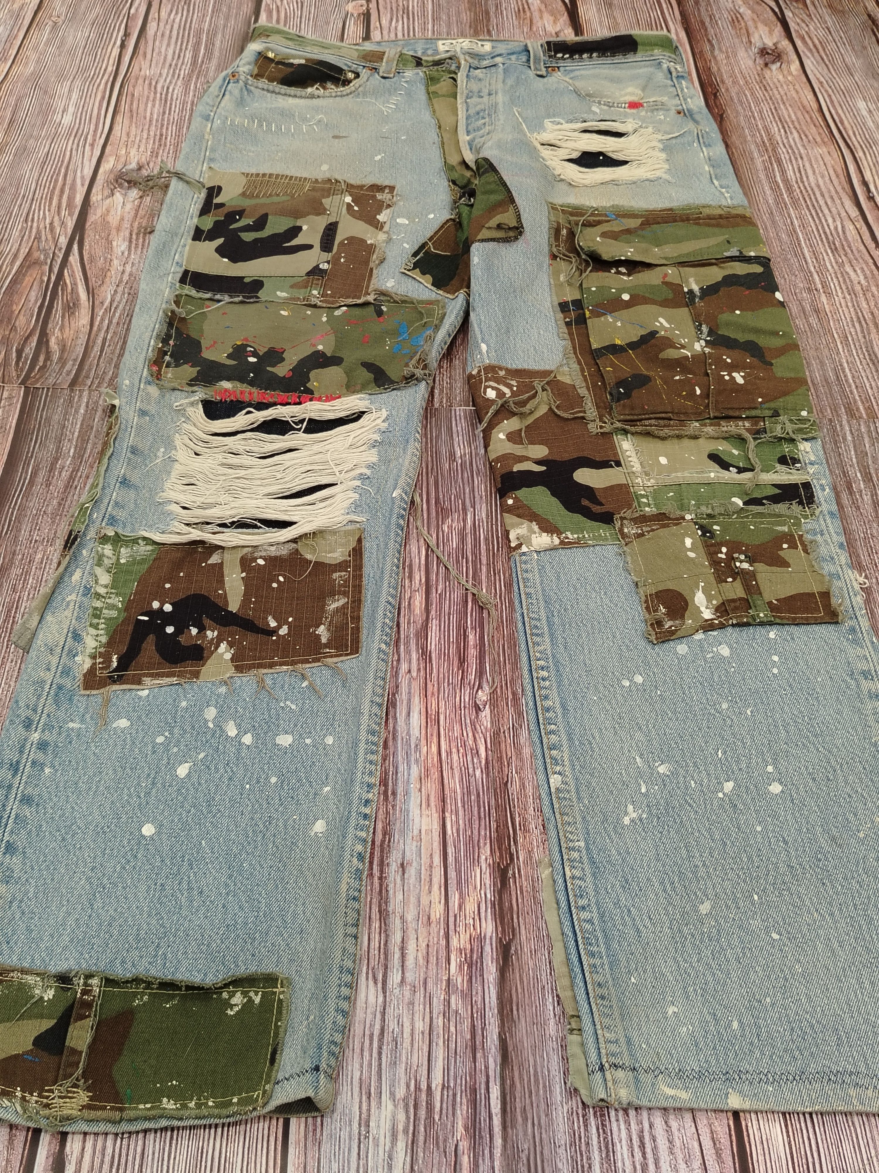 Levi's Levis 501 Jeans Vintage ARTWORK Army Size US 33 - 7 Thumbnail
