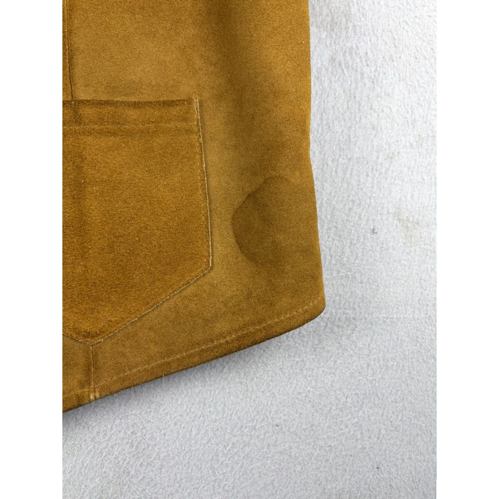 Vintage VINTAGE Bar C Vest Men Size 42 Leather Western Lined Sherpa Brown Snap Bar C 60s Mens Western Riding Coat Size US XS / EU 42 / 0 - 4 Thumbnail