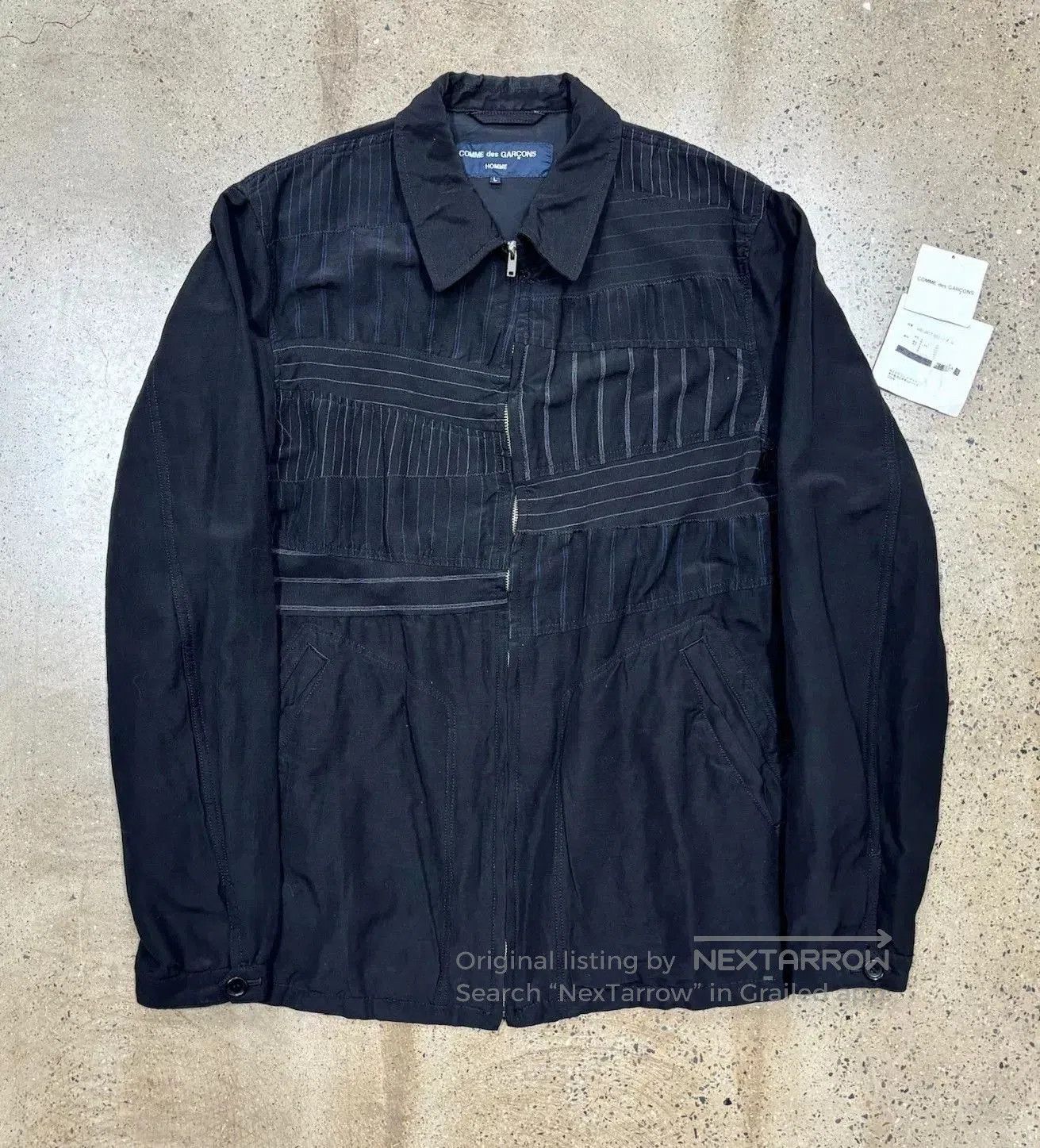 Comme des Garcons Homme Plus CDG Homme Striped Wool Jacket. Size US L / EU 52-54 / 3 - 1 Thumbnail
