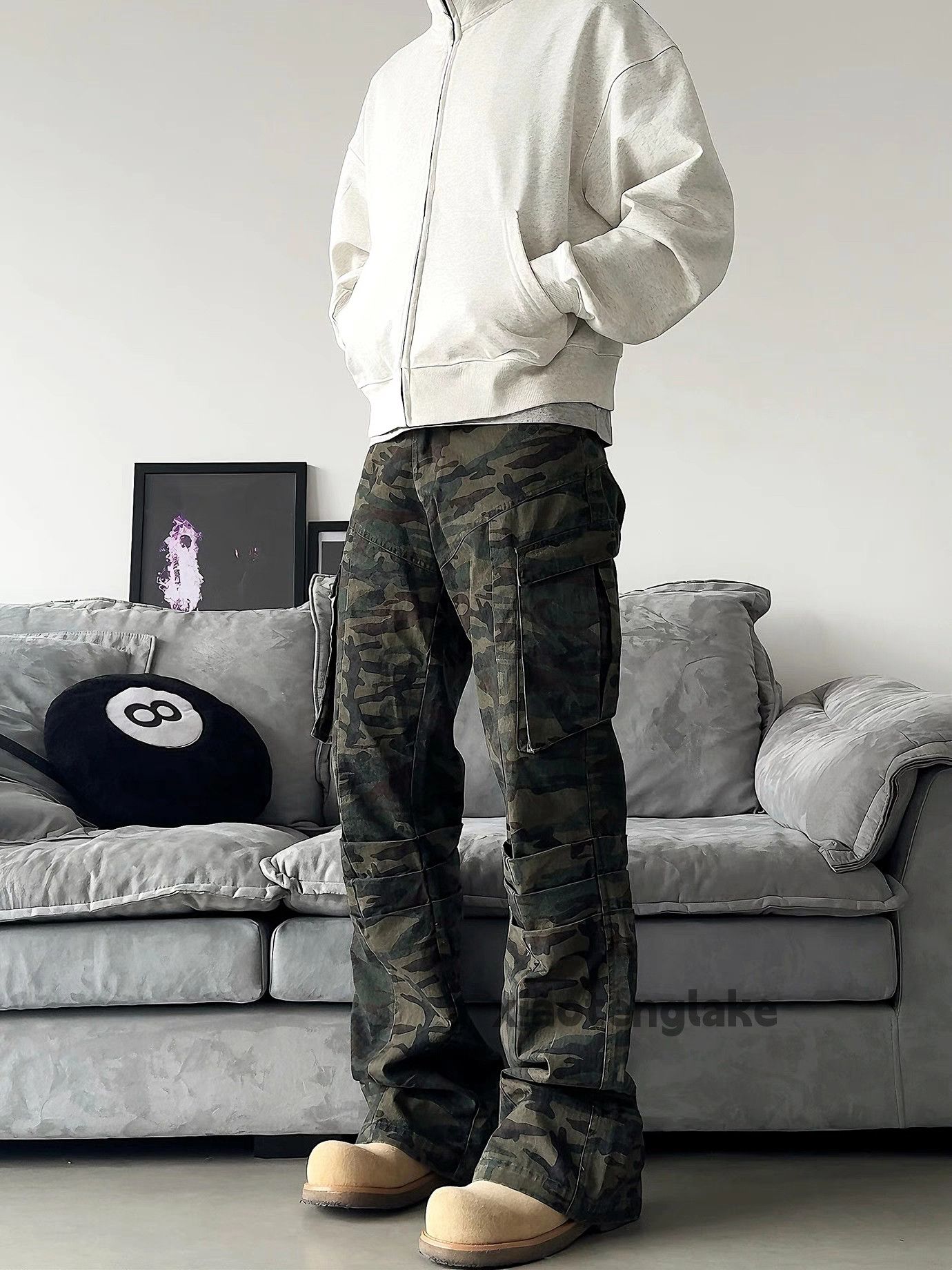 Designer × Japanese Brand × Vintage Utility military tactical punk grunge bootcut cargo pants Size US 32 / EU 48 - 3 Thumbnail