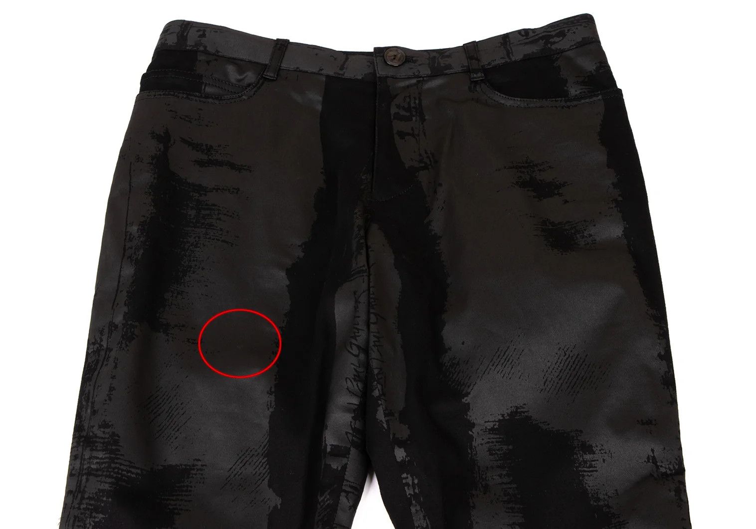 Coated Cotton Stretch Pants in Black Size 46