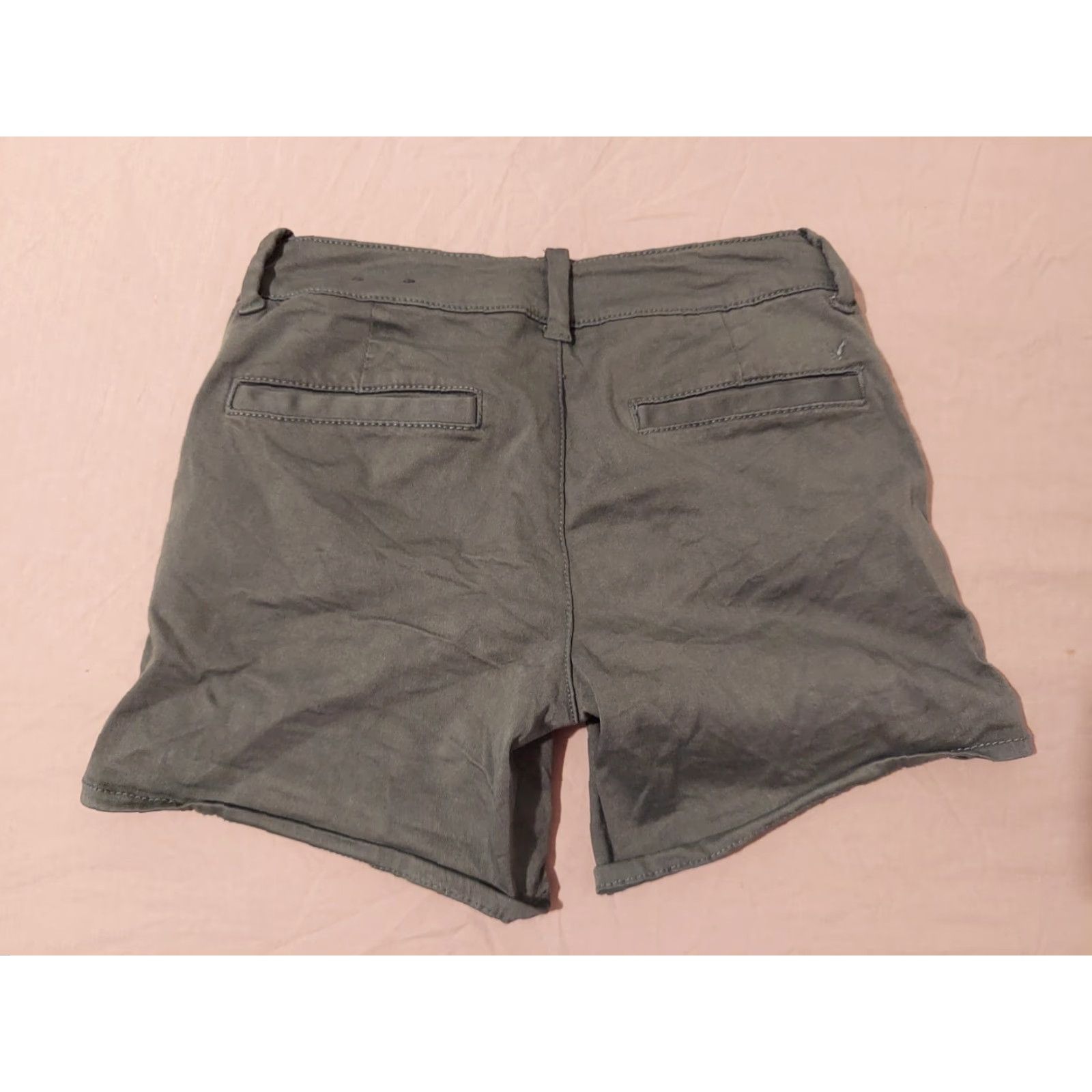 American Eagle Outfitters American Eagle Outfitters Shorts Size 0 Cotton Chino Green Flat Front Button Casual Summer Spring Womens Size 25" / US 0 / IT 36 - 2 Thumbnail