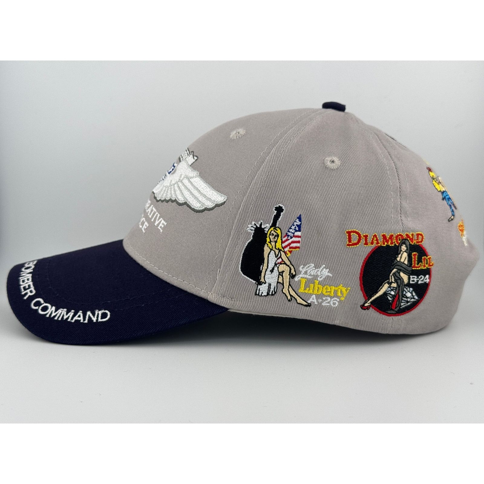 Other Air Force Bomber Patchwork Hat - CAF Military Strapback Cap Size ONE SIZE - 3 Thumbnail