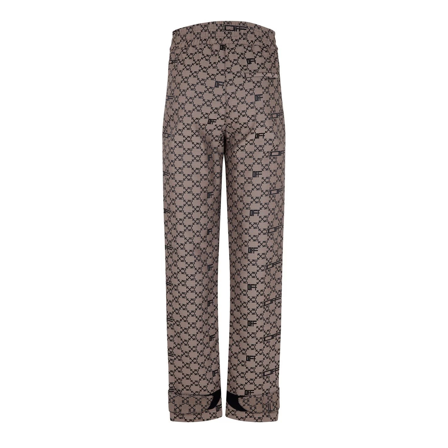 Off-White o1g2r1mq1224 Track Pant in Black & Beige Size 26" / US 2 / IT 38 - 2 Thumbnail