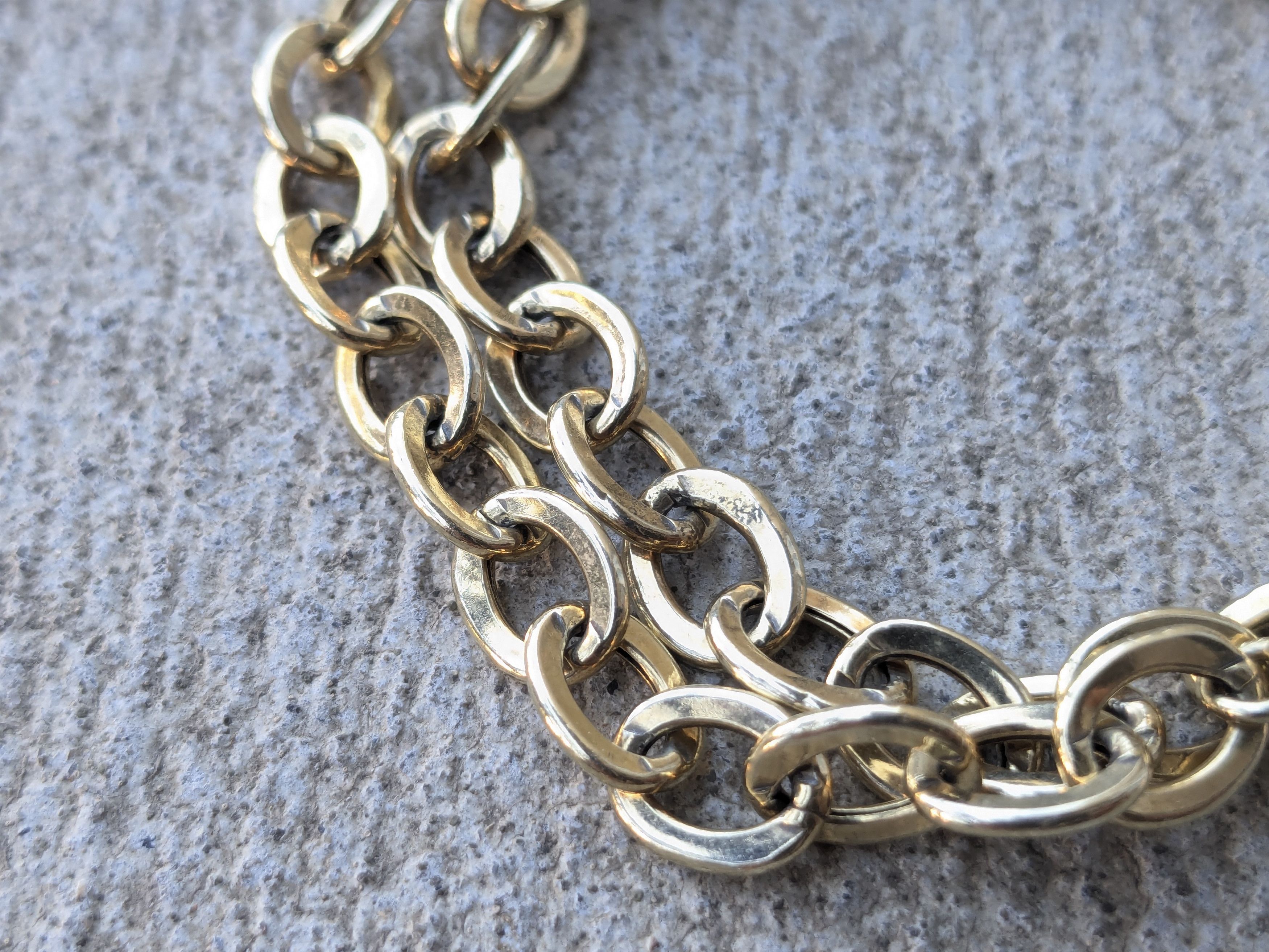 Sterling Silver Vintage Sterling Silver Necklace Choker Gold Plated Vermeil Size ONE SIZE - 7 Thumbnail
