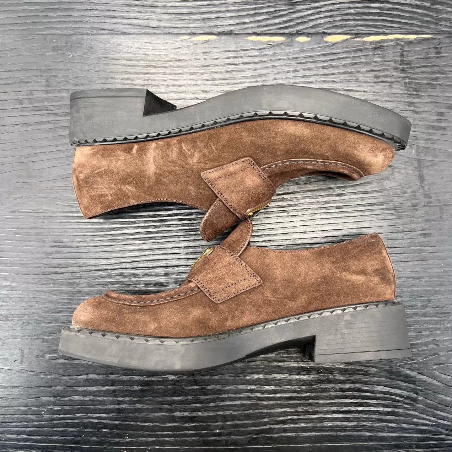 Prada Prada Choc Brown Loafers 40 Near Mint Original Box Size US 7 / EU 40 - 3 Thumbnail