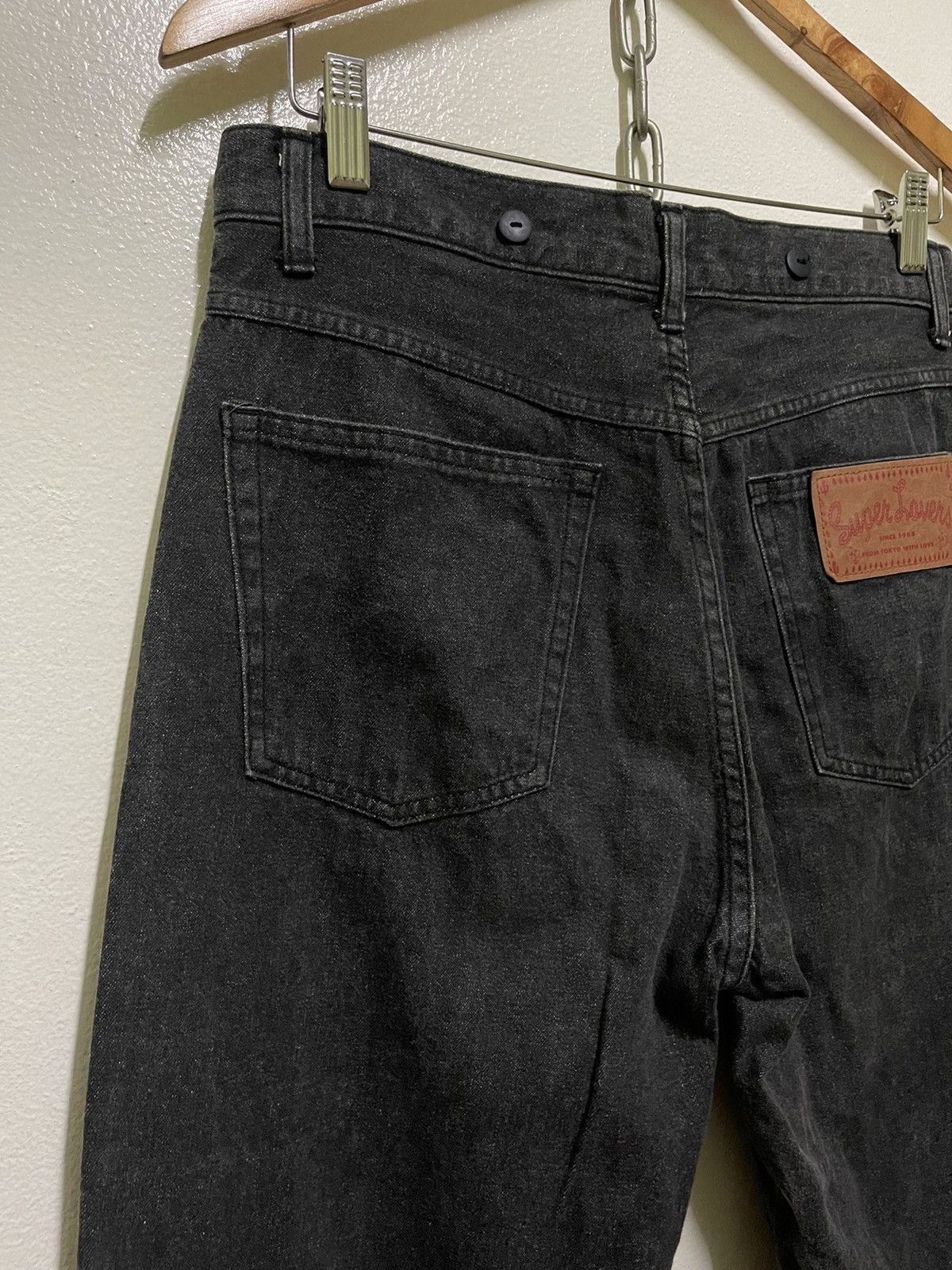 Japanese Brand Super Lovers Black Jeans Size US 31 - 10 Thumbnail