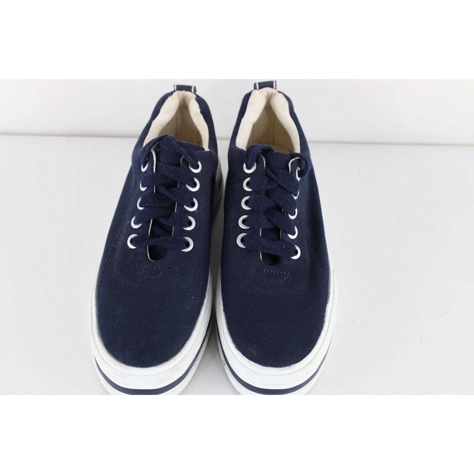 Esprit × Vintage Vintage 90s Esprit Spell Out Canvas Platform Shoes Size US 9.5 / IT 39.5 - 2 Thumbnail