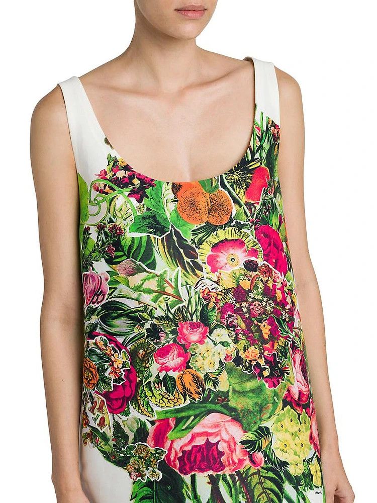 Marni oc11z0525 Mystical Bloom Floral Midi Dress in Multicolor Size S / US 4 / IT 40 - 5 Thumbnail