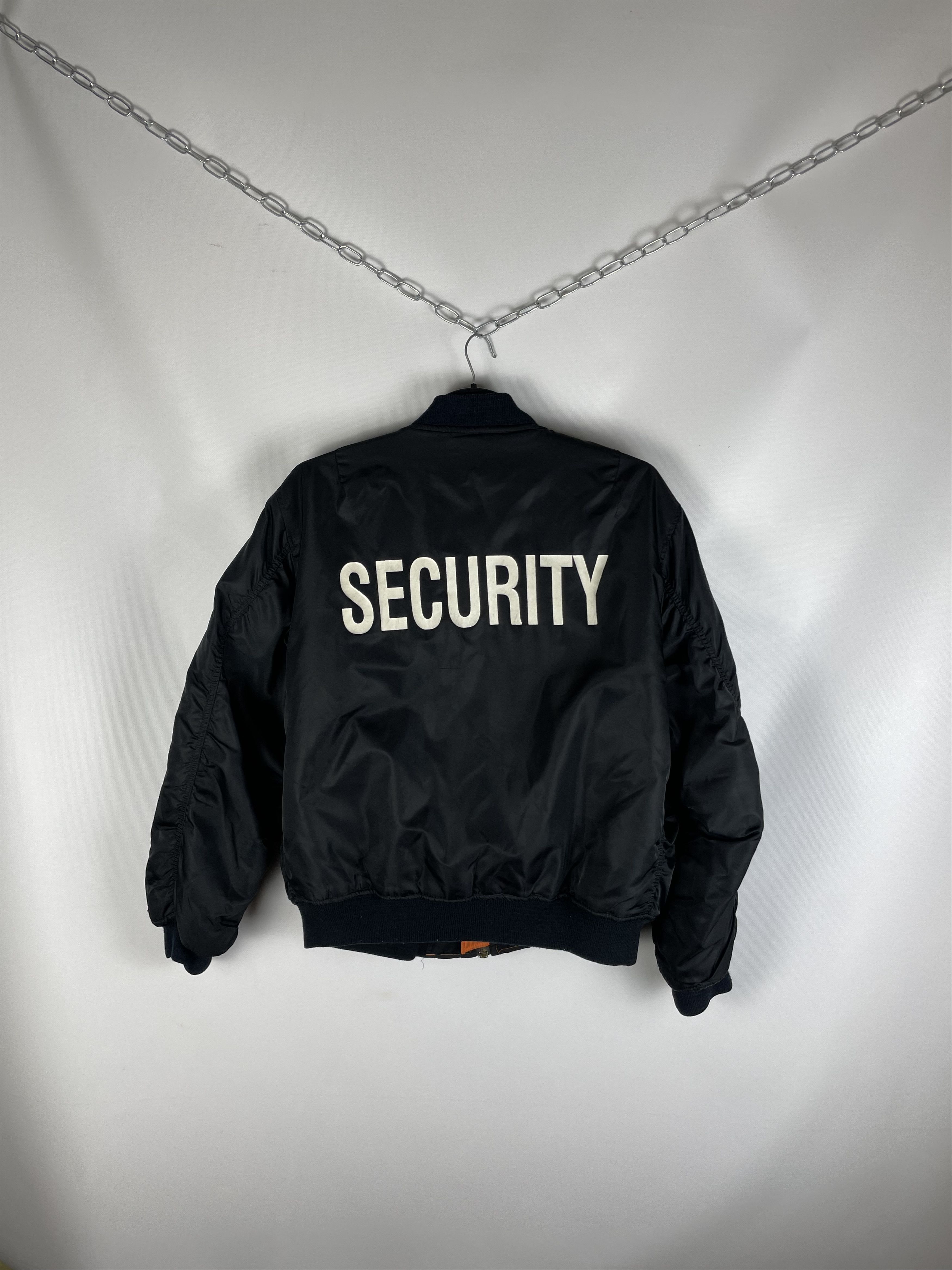 Vintage Faded Security Ma-1 Bomber Jacket Vintage Black Size US L / EU 52-54 / 3 - 9 Thumbnail