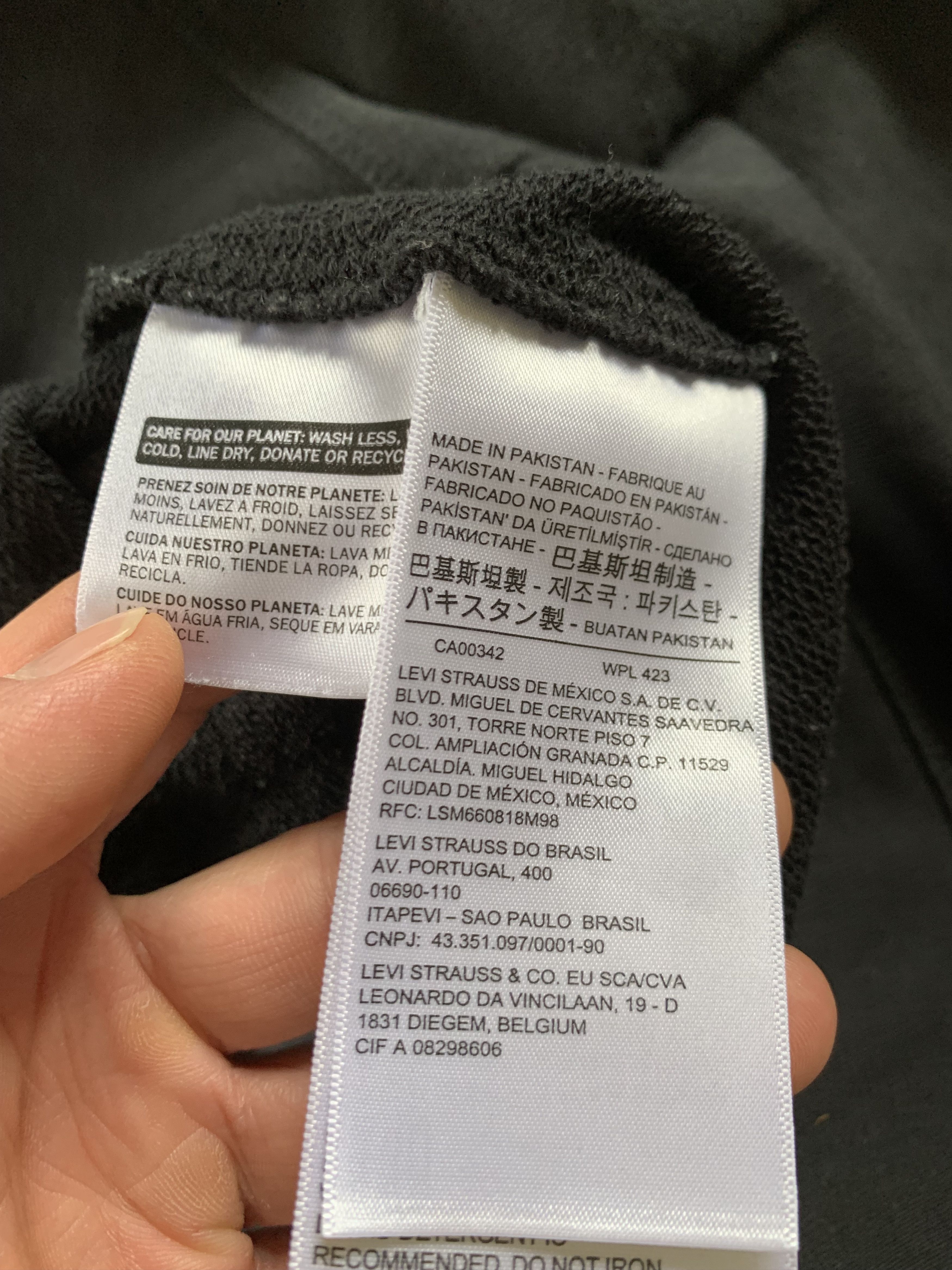 Levi's Levi's Black Printed Hoodie Size US XXL / EU 58 / 5 - 7 Thumbnail