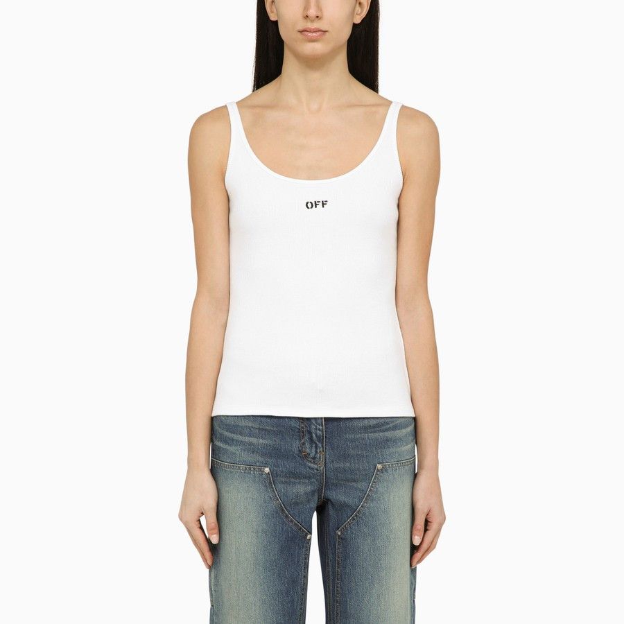 image of Off White O1D2Blof0124 Tank Top In White, Women's (Size XS)