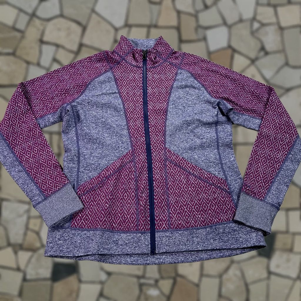 Marmot Marmot Jacket Womens Large Purple Full Zip Geometric Knit Stretch Hiking SCC-418 Size L / US 10 / IT 46 - 1 Thumbnail