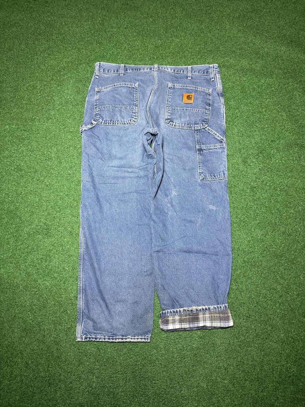 Carhartt B14DST Jeans 40x30 Flannel Lined Carpenter Pants