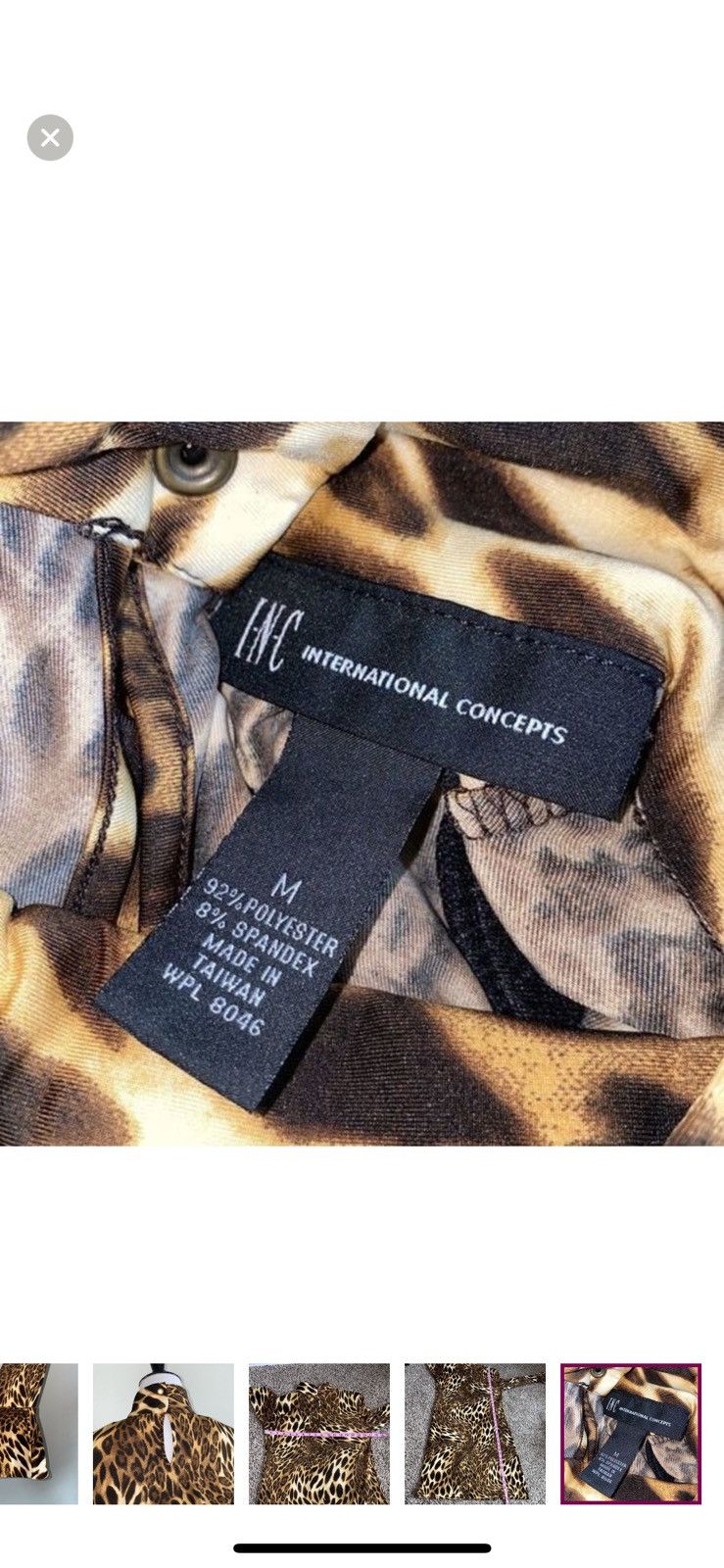 I.N.C INC medium animal print long sleeved dress Size M / US 6-8 / IT 42-44 - 4 Thumbnail