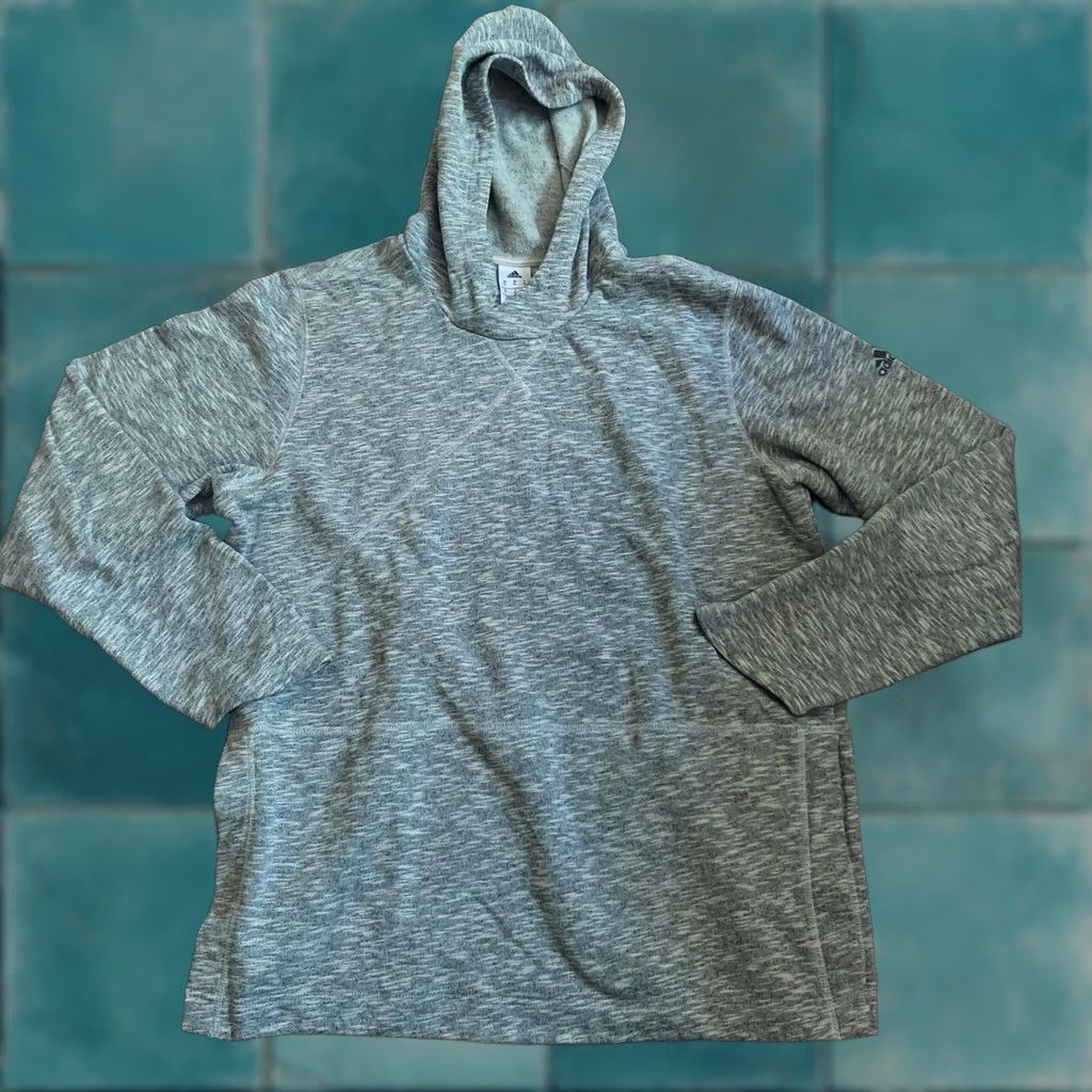 Adidas Adidas Hoodie Sweatshirt Men’s Heather Gray Side Snap Buttons Streetwear XL Size US XL / EU 56 / 4 - 1 Thumbnail
