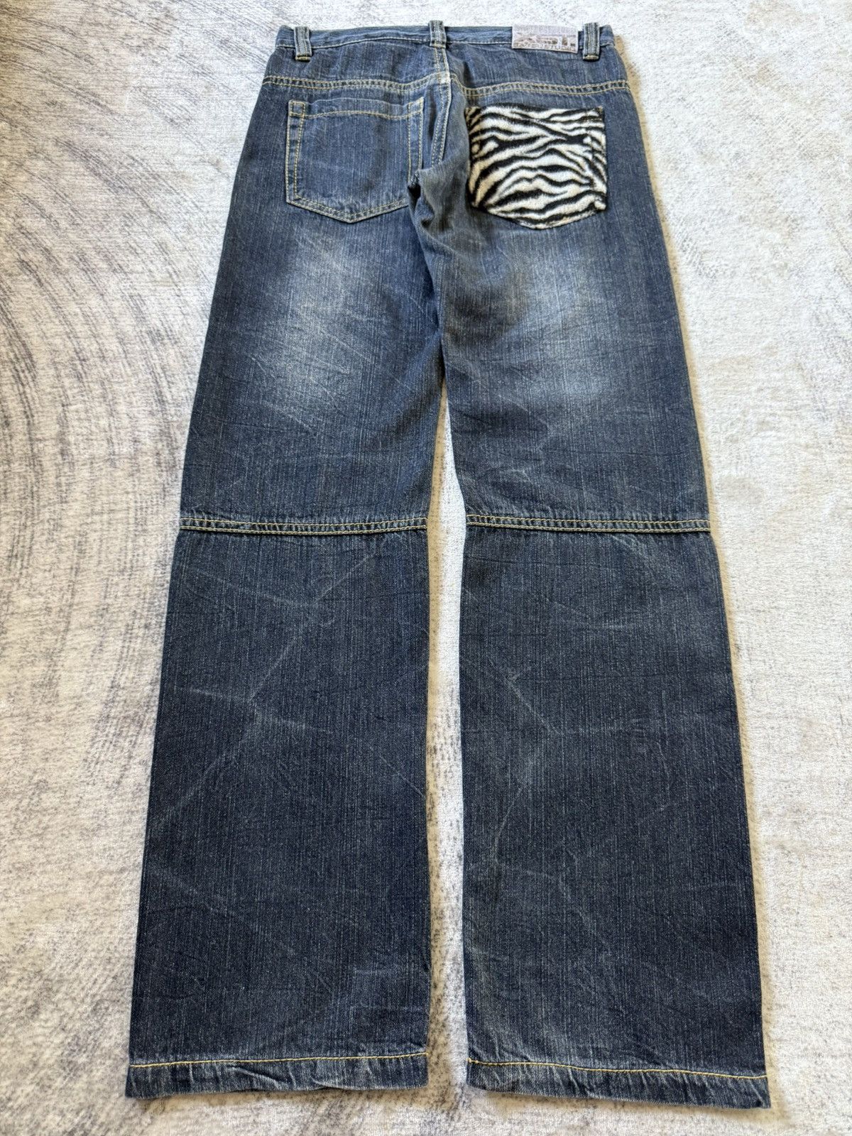Japanese Brand Ba-Tsu Studio Japan Poems Chaotic Skull Jeans Size US 28 / EU 44 - 2 Thumbnail