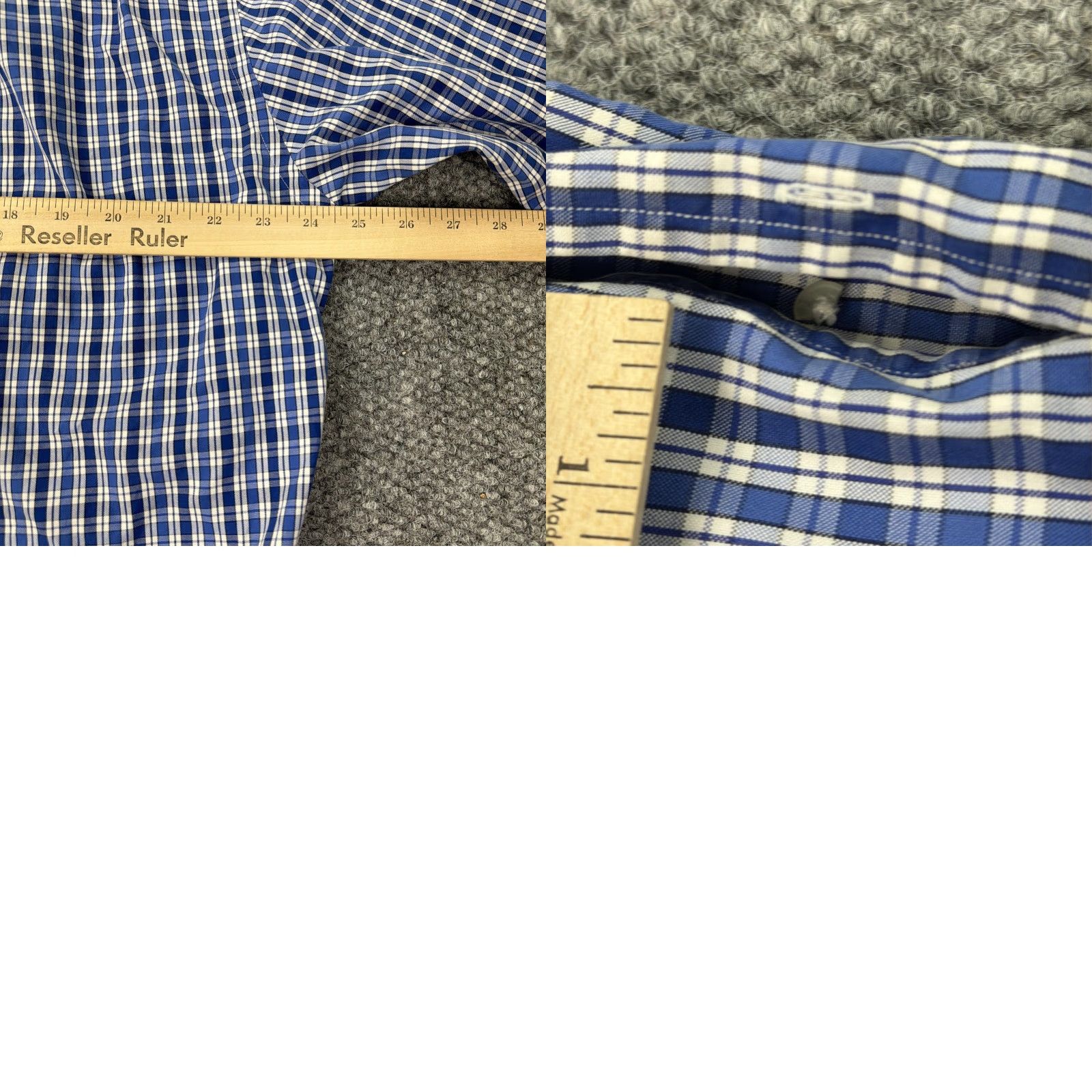 Faconnable Faconnable Shirt Mens Large Blue White Plaid Button Down Cotton Made USA Casual Size US L / EU 52-54 / 3 - 8 Thumbnail