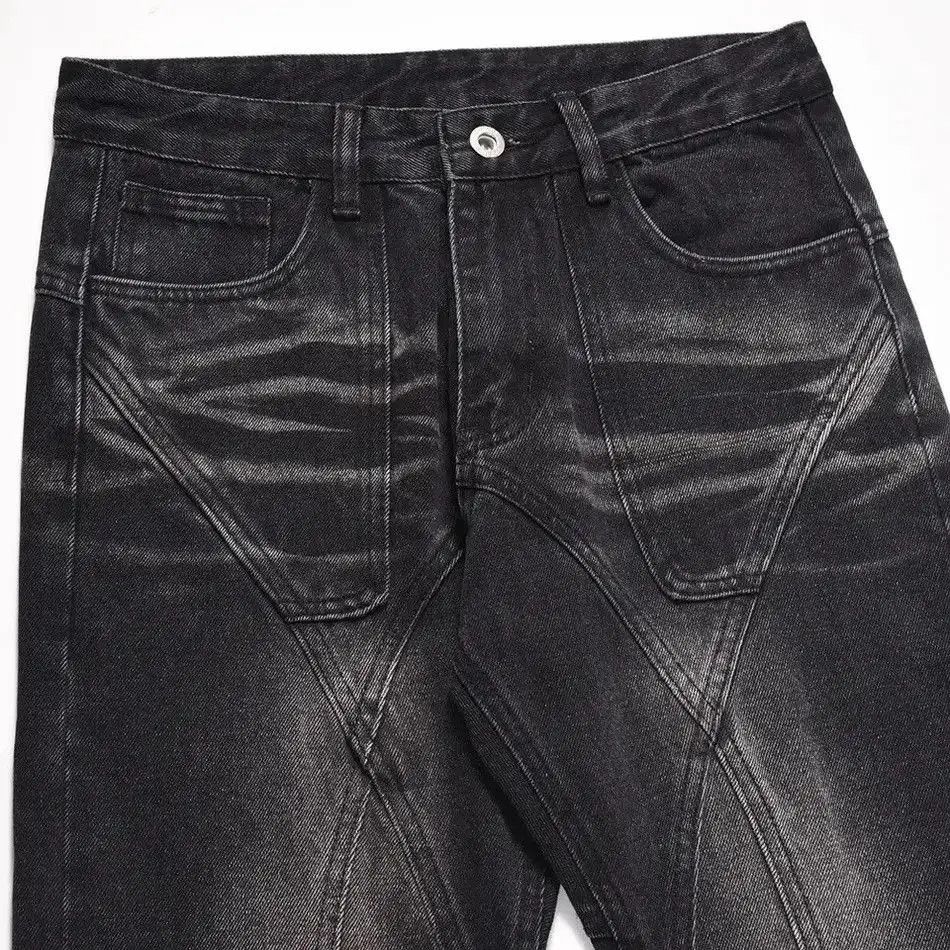 Japanese Brand Black Jeans Men Street Fit Casual Vaqueros Pantalones Hombre Size US 32 / EU 48 - 6 Thumbnail