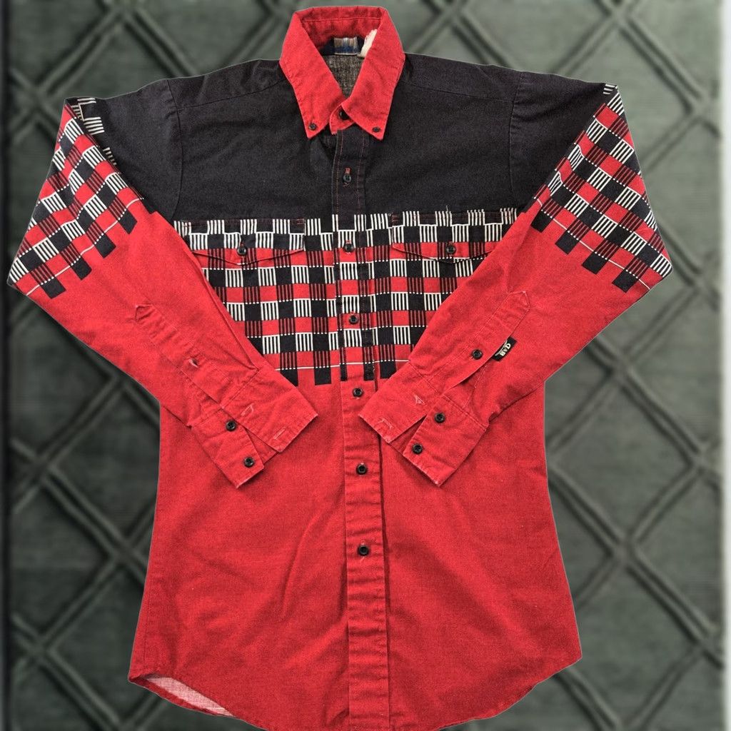 Brooks VINTAGE Brooks & Dunn Shirt Mens S Red Check Long Sleeve Button Up Regular Fit Cotton Size US S / EU 44-46 / 1 - 1 Thumbnail
