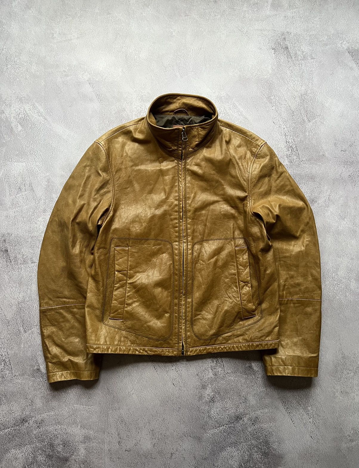 Hugo Boss × Vintage Hugo Boss Leather Bomber Jacket Size M Size US M / EU 48-50 / 2 - 1 Thumbnail