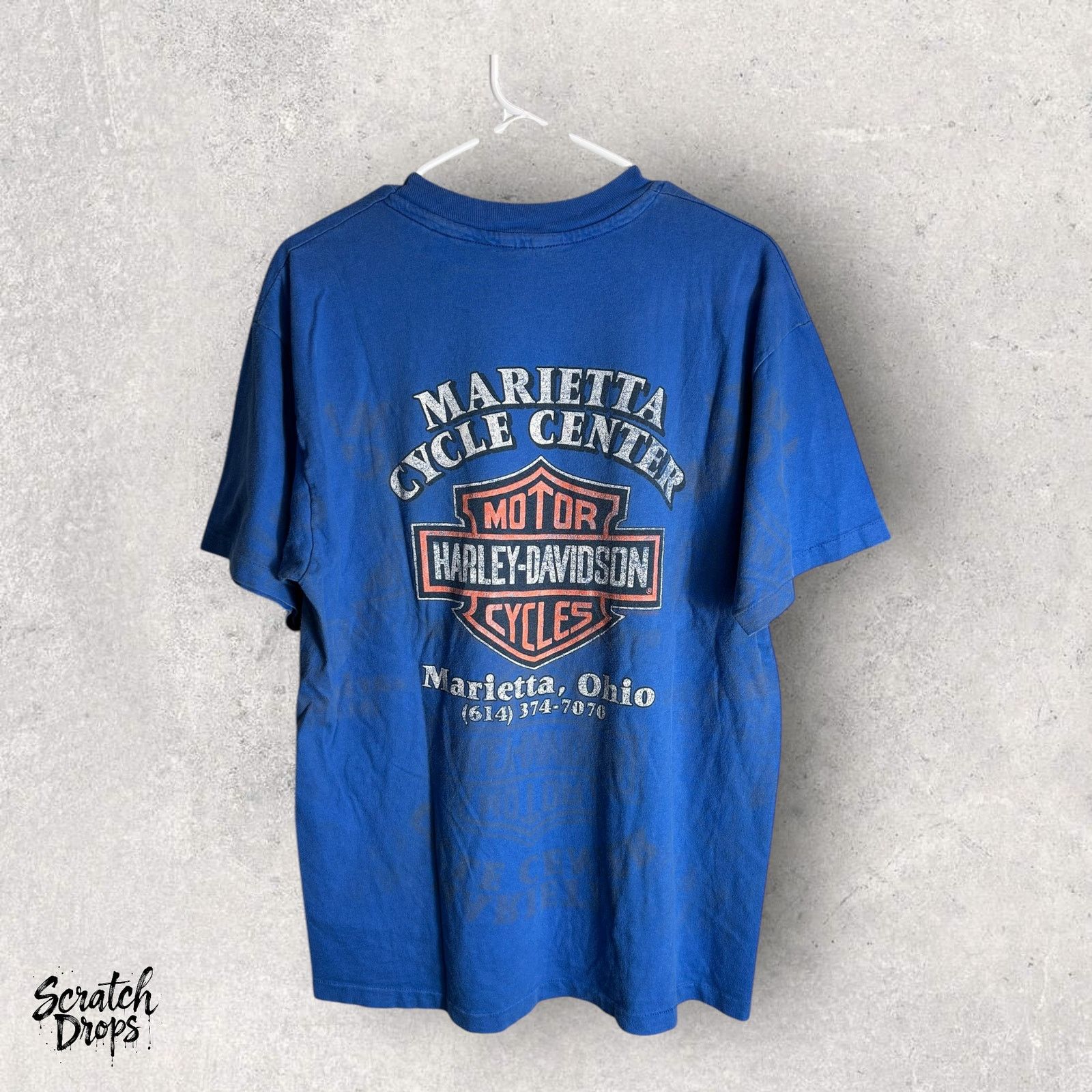 Harley Davidson Vintage 90s Harley Davidson AOP T Shirt Size Large Retro Size US L / EU 52-54 / 3 - 4 Thumbnail