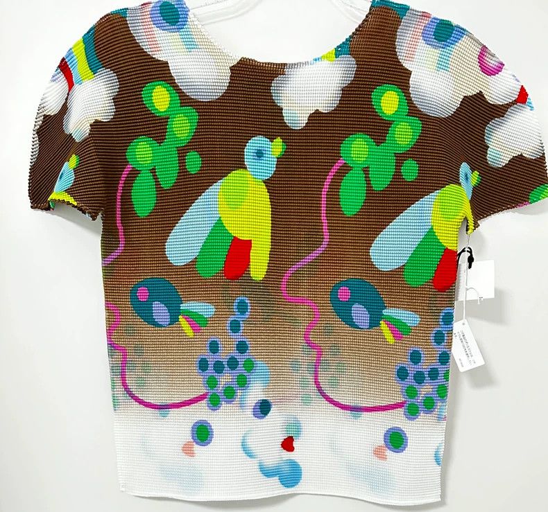 Issey Miyake Me Series Bird Print Top - dmc