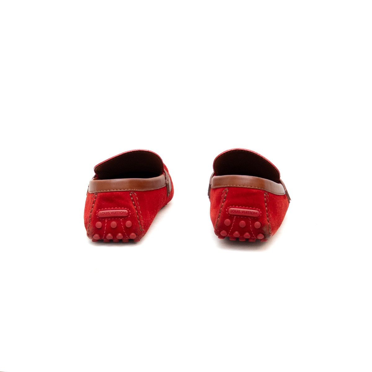 Louis Vuitton Louis Vuitton Red Suede Monte Carlo Moccasin SZ: US 10.5 Size US 10.5 / EU 43-44 - 5 Thumbnail