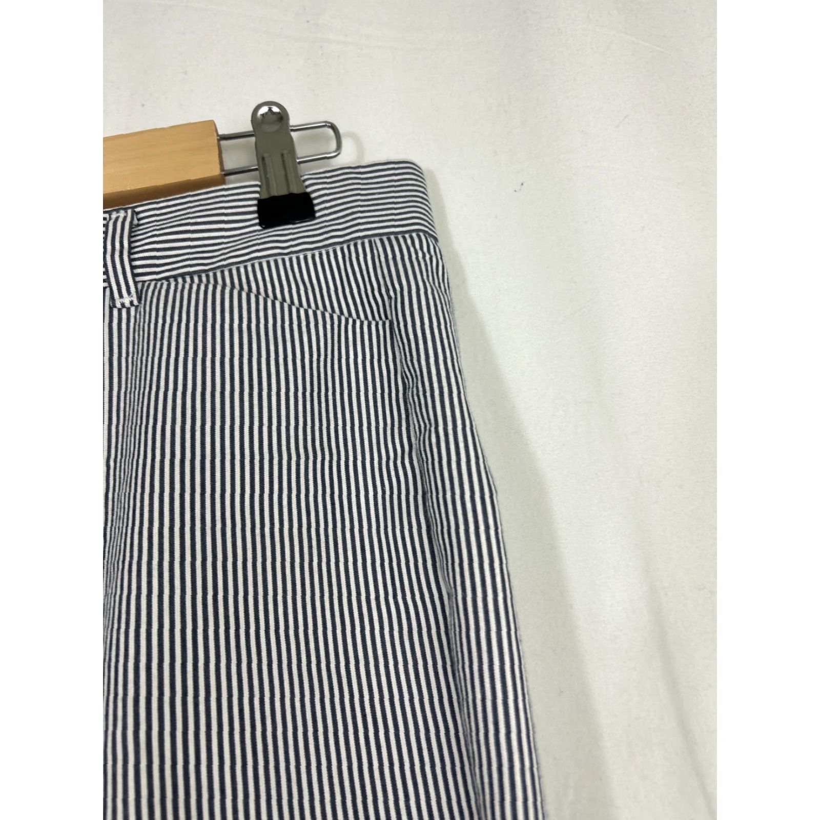 Gap Gap Pants Slim Cropped Women's 4 Multicolor Blue White Pinstripe 32x27 Cotton Straight Inseam 27 In. Size 27" / US 4 / IT 40 - 5 Thumbnail