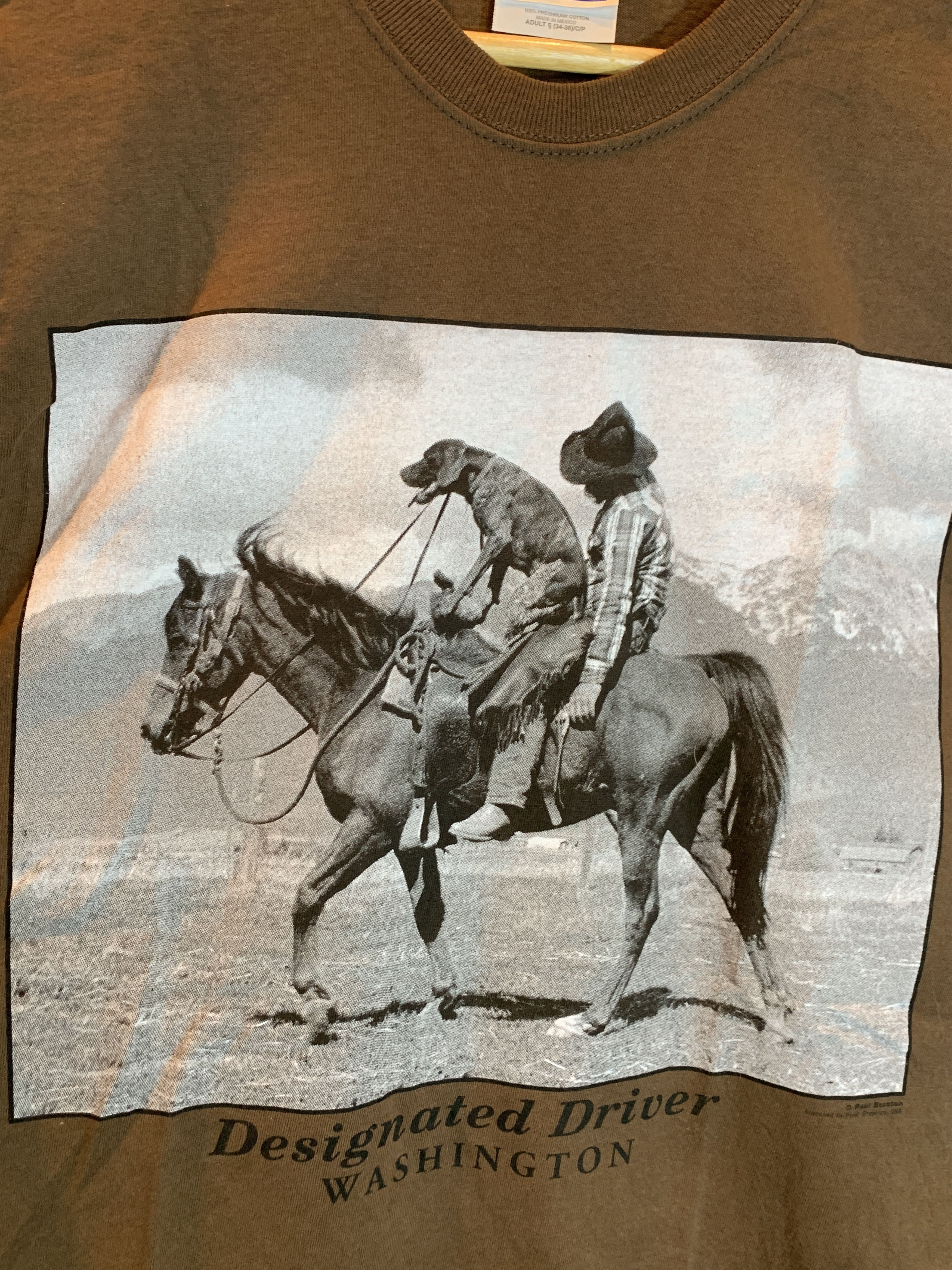 Vintage *RARE* Vintage 90’s Designated Driver Cowboy Horse Dog Shirt Size US S / EU 44-46 / 1 - 2 Thumbnail