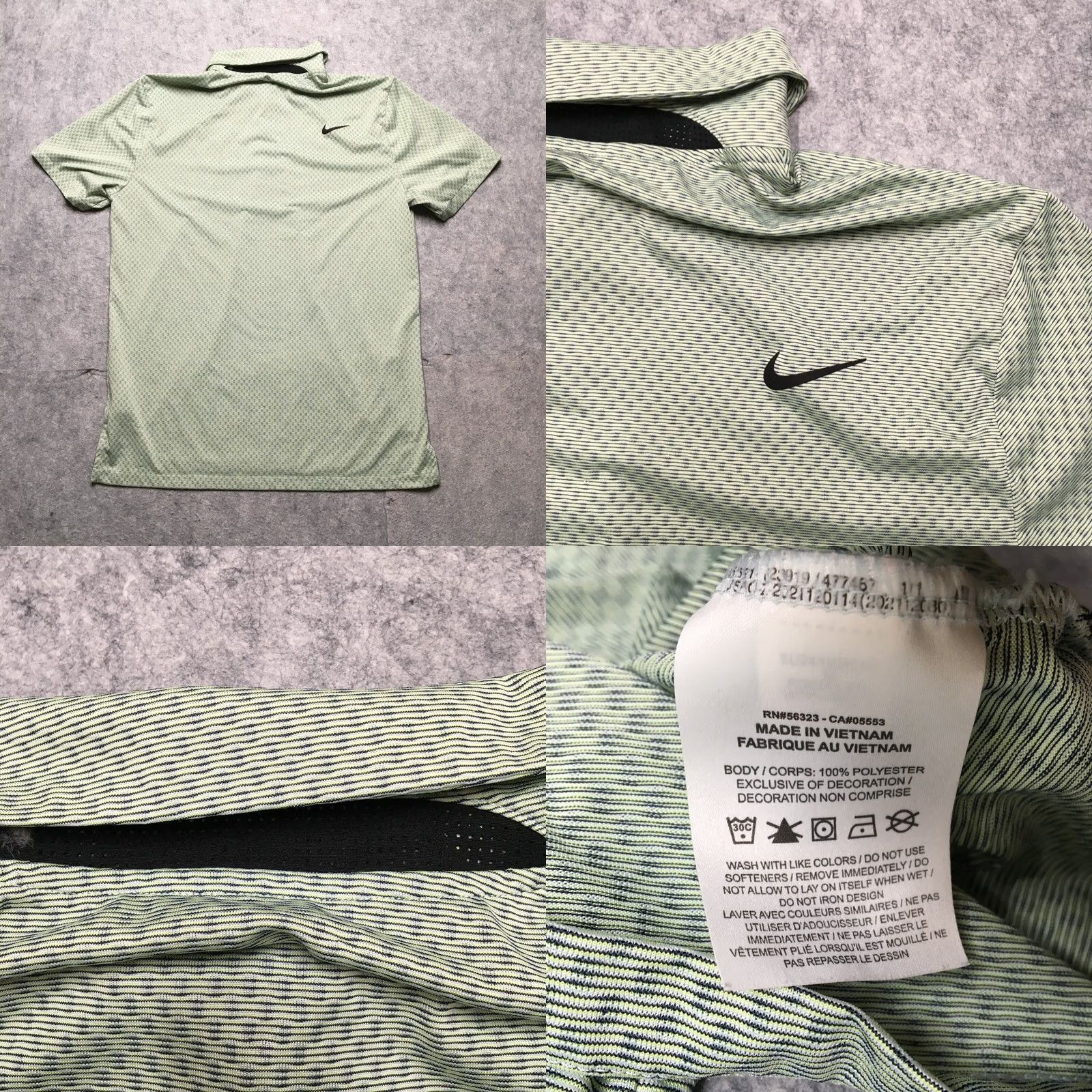 Nike Nike Golf Polo Shirt Men M Green Striped Dri-Fit Back Logo Pro Comfort Moisture Wicking Quick Dry Slim Fit, 90s, Modern, Sports Size US M / EU 48-50 / 2 - 8 Thumbnail