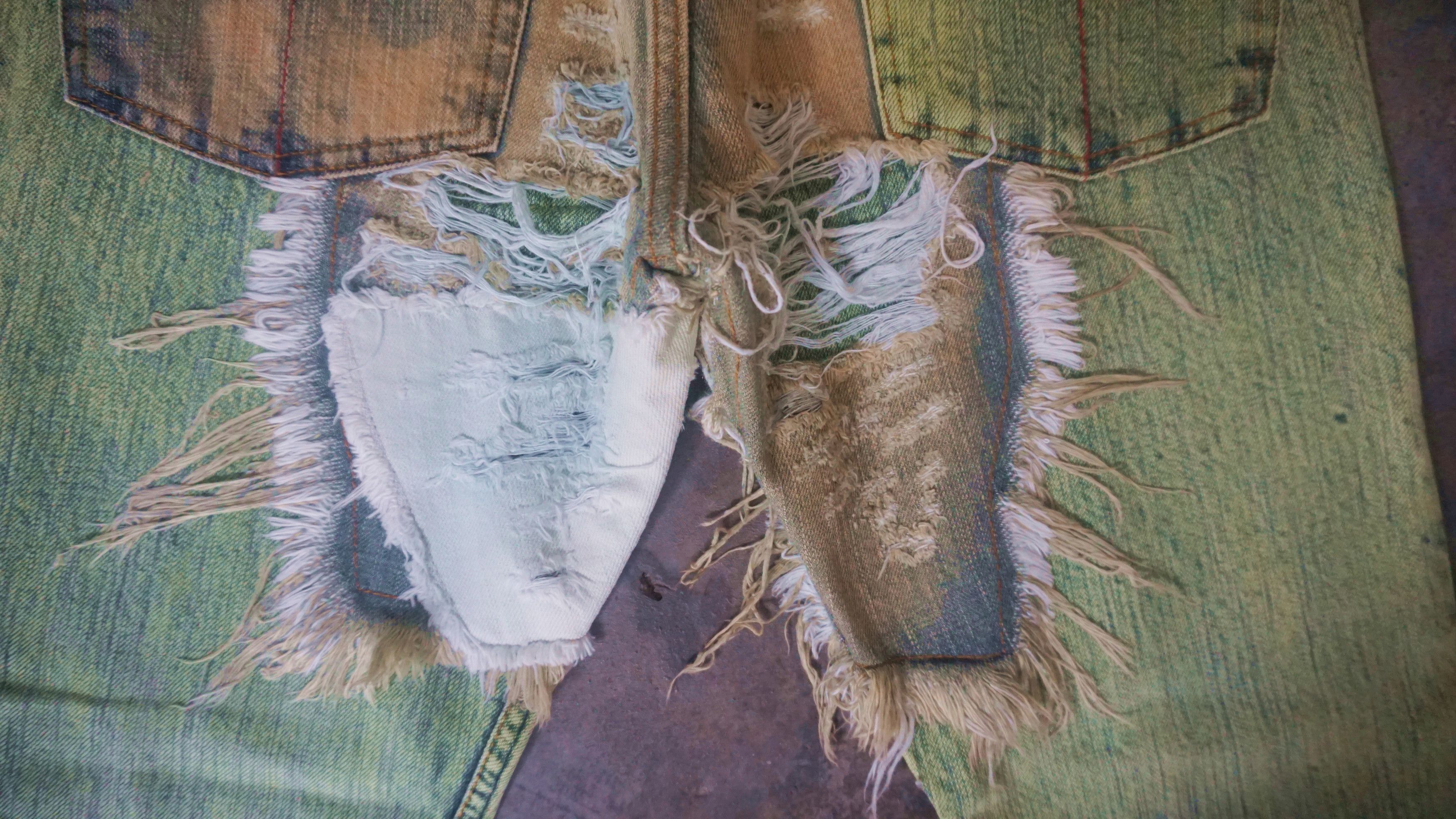 If Six Was Nine LGB Crazy Wolf Patchwork Jeans Size US 30 / EU 46 - 7 Thumbnail
