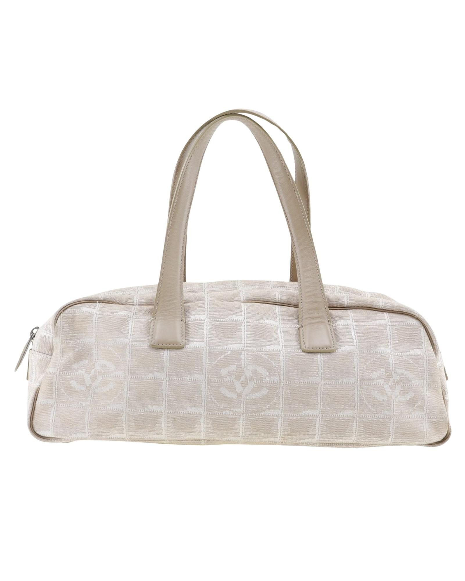 image of Chanel Beige Canvas Boston Bag - Good Condition, Women's