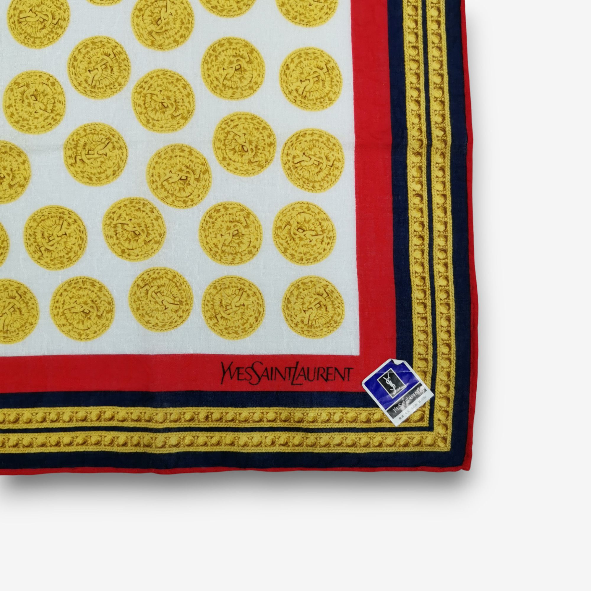 Japanese Brand Vintage Yves Saint Laurent Handkerchief Neckerchief Bandana Size ONE SIZE - 3 Thumbnail