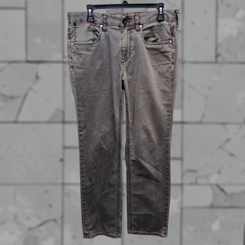 Tommy Bahama Tommy Bahama Mens Pants Casual Gray Cotton 32x32 Regular Flat Front Waist 32 Inseam 32 Authentic solid Size US 32 / EU 48 - 1 Thumbnail