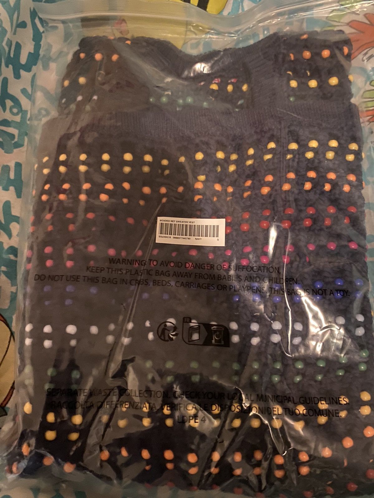 Supreme Supreme Beaded Sweater Vest Navy Small Size US S / EU 44-46 / 1 - 5 Thumbnail
