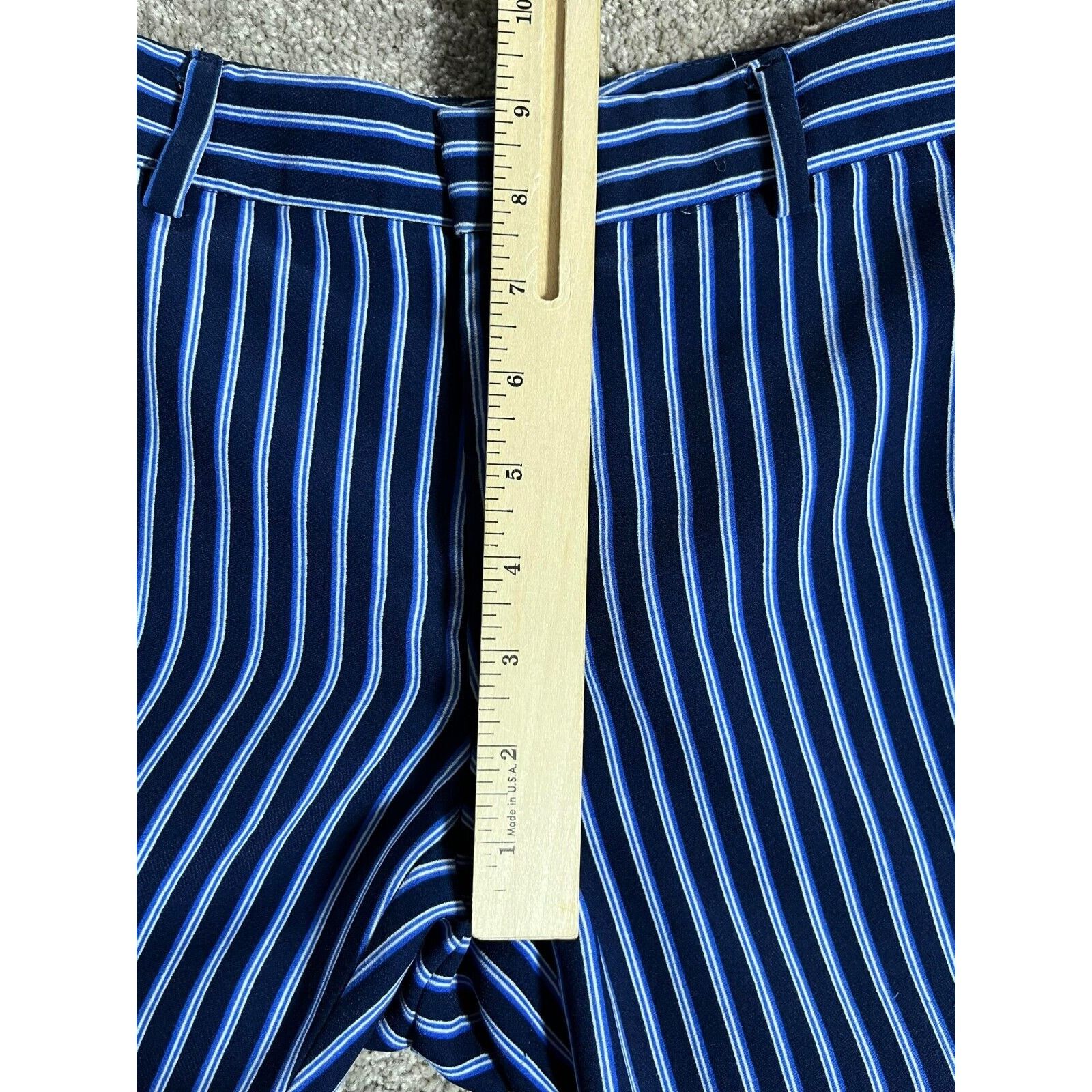 Banana Republic Banana Republic Pants Womens 0 Ryan Striped Tapered Blue Size 25" / US 0 / IT 36 - 4 Thumbnail