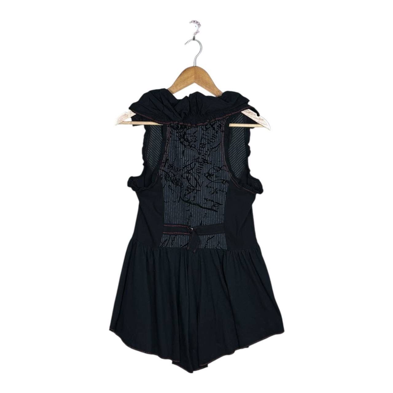 If Six Was Nine Zone Bleue Paris Archive Pinstripe Vest Dress Goth Y2K Size S / US 4 / IT 40 - 2 Thumbnail