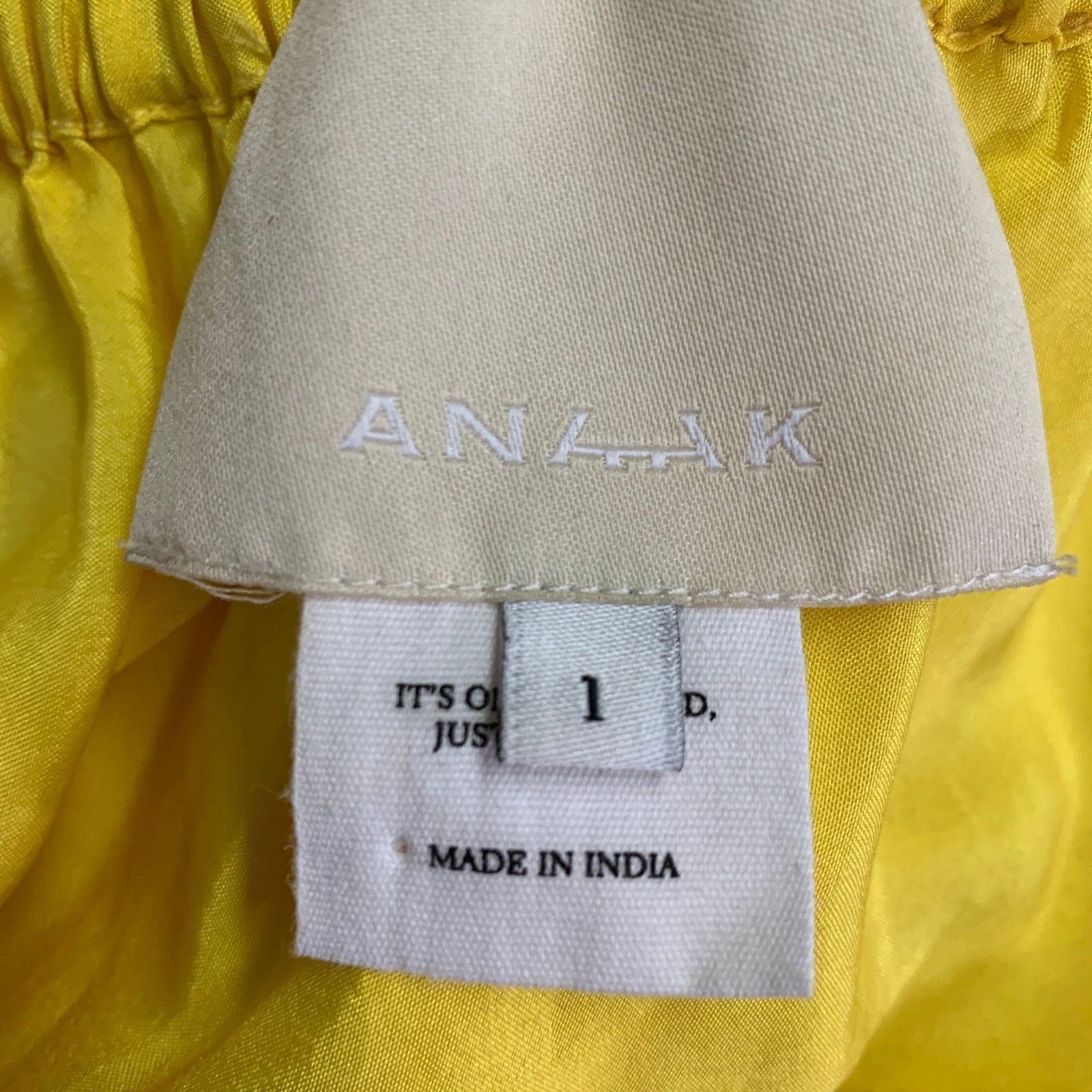 Other ANAAK Size S Sakura Yellow Silk Ruffled Strapless Dress Size S / US 4 / IT 40 - 4 Thumbnail
