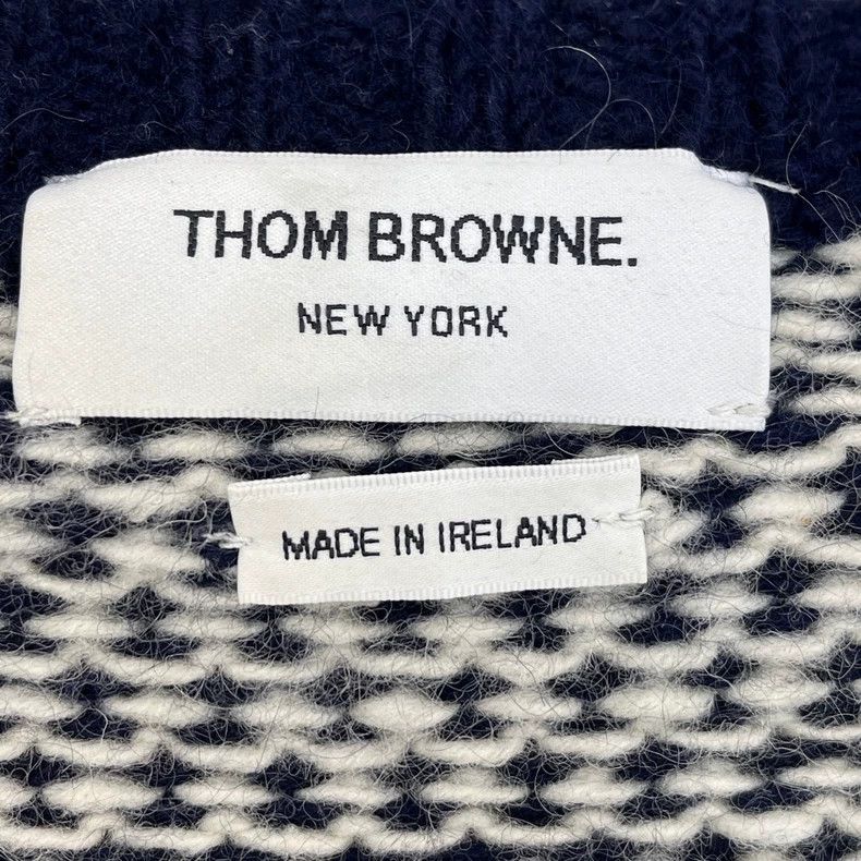 Thom Browne Thom Browne Size 2Dark Blue Snow Classic Logo Wool Mohair L Size US M / EU 48-50 / 2 - 5 Thumbnail