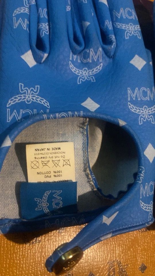 MCM × TISA Ultra Rare Blue Monogram Gloves Size ONE SIZE - 4 Thumbnail