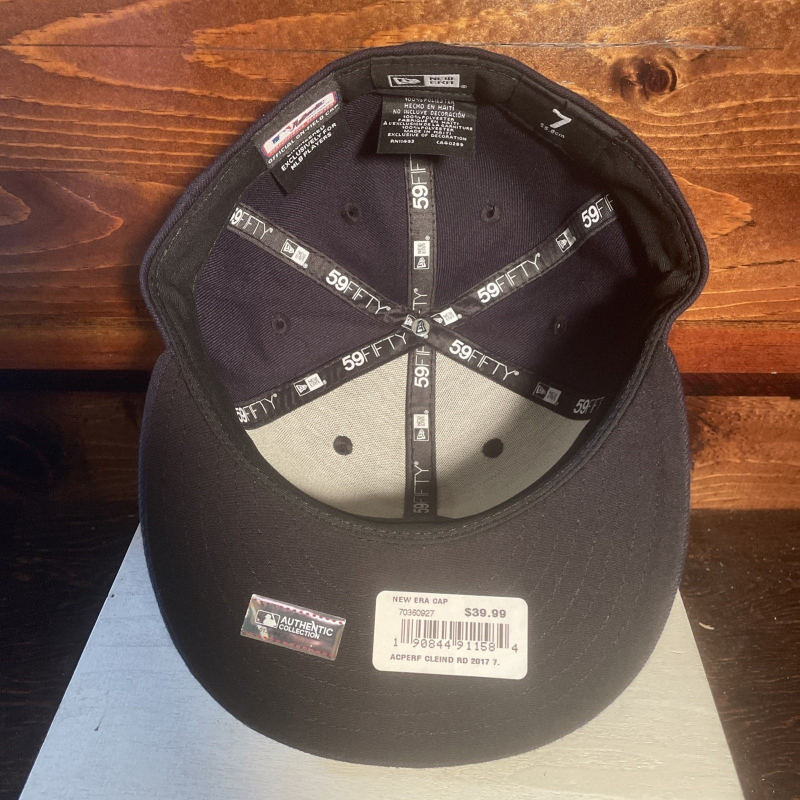 New Era NewEra 5950 FTD Hat Cleveland Indians Guardians MLB New sz 7 Size ONE SIZE - 6 Thumbnail