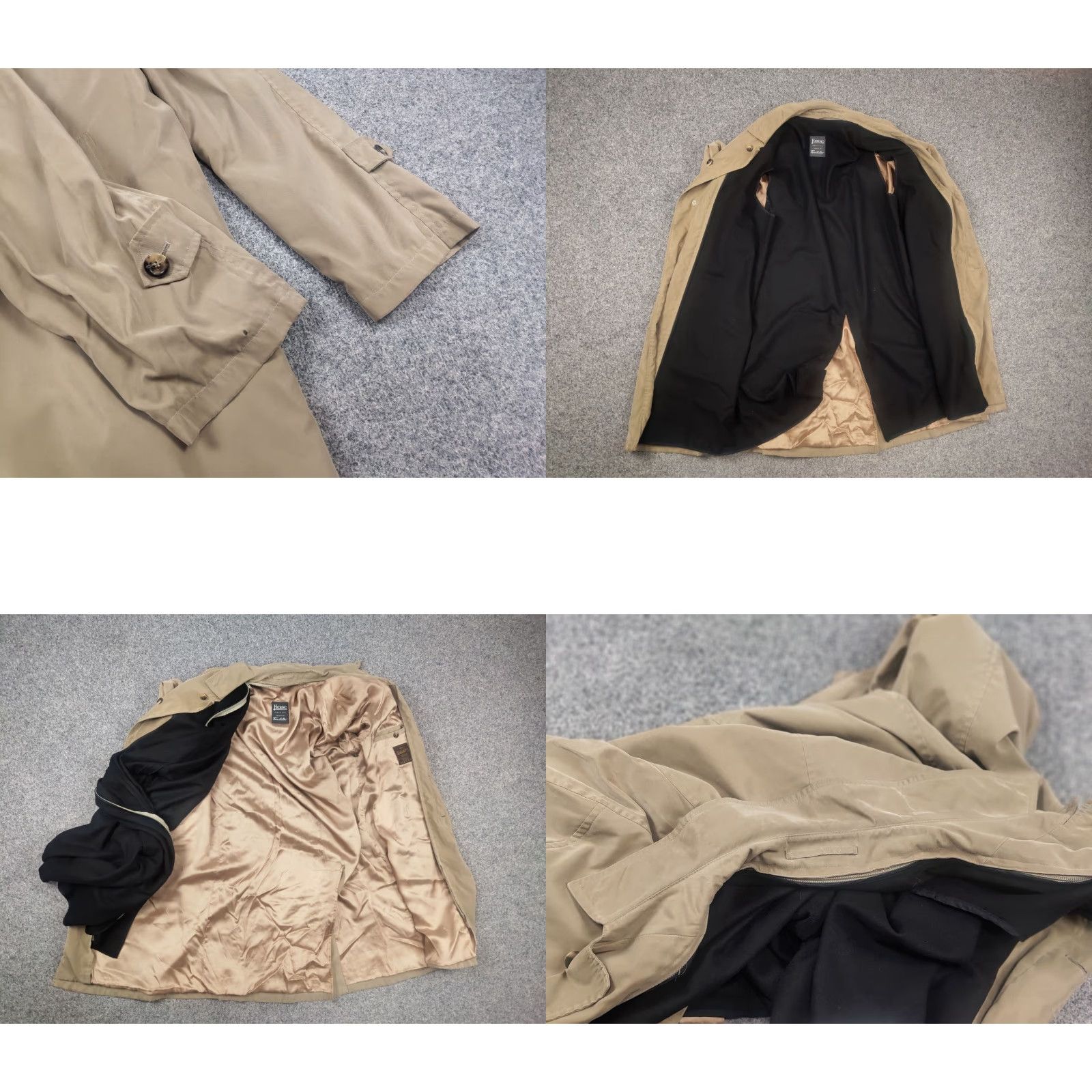 Herno Herno Vintage Trench Coat Mens Beige Nylon Blend Oversized Jacket Wool Lining Size US M / EU 48-50 / 2 - 9 Thumbnail