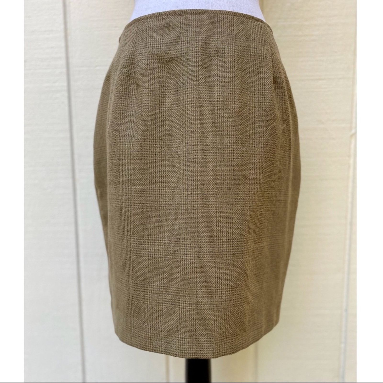 The Unbranded Brand Vintage Pleated Wool Pencil Skirt Sz 12 Size 34" / US 12 / IT 48 - 1 Thumbnail