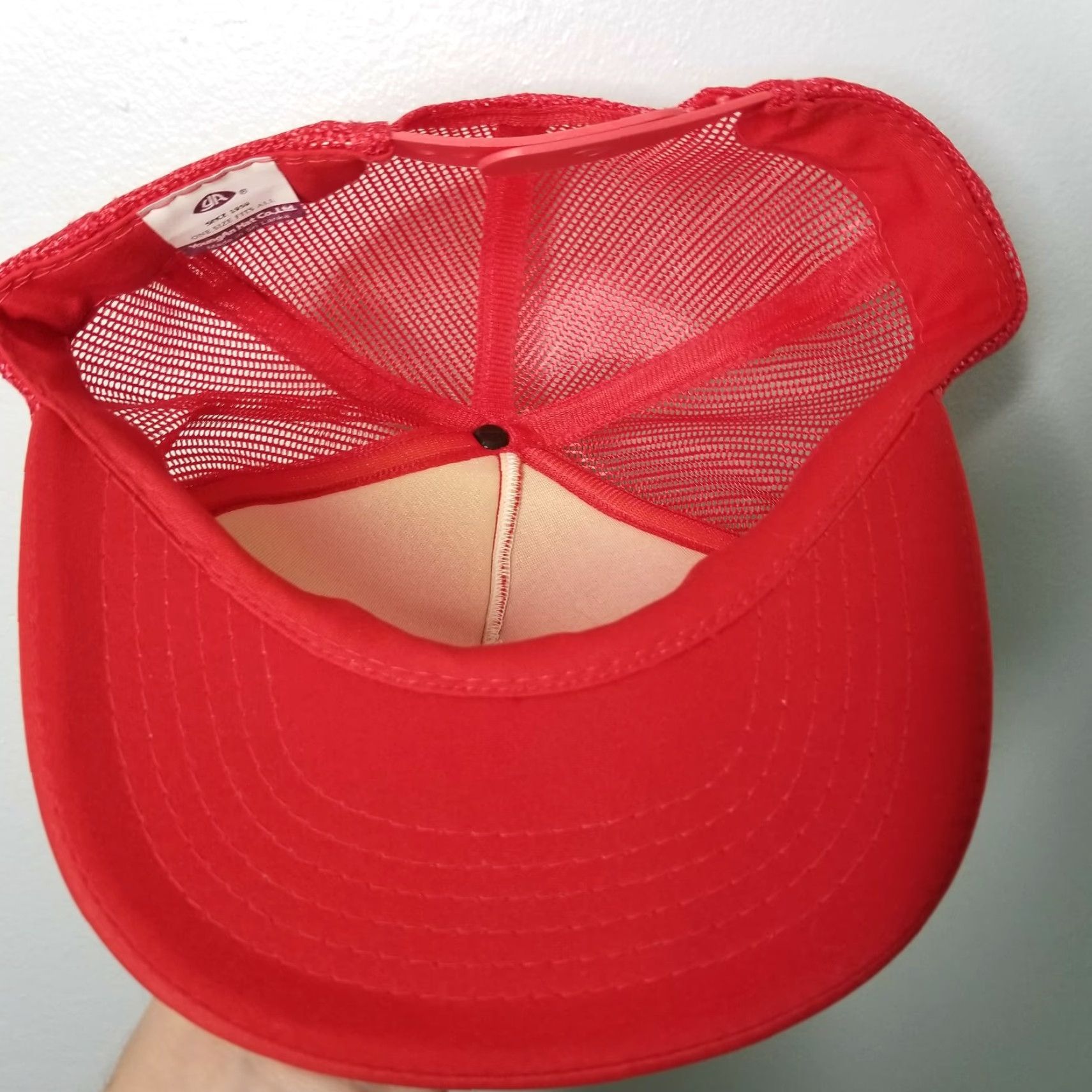 Vintage Vintage Red Trucker Snapback Hat Dad Cap 1980s Short description? Original Vintage Trucker Snapback Hat Dad Cap Red Size ONE SIZE - 6 Thumbnail