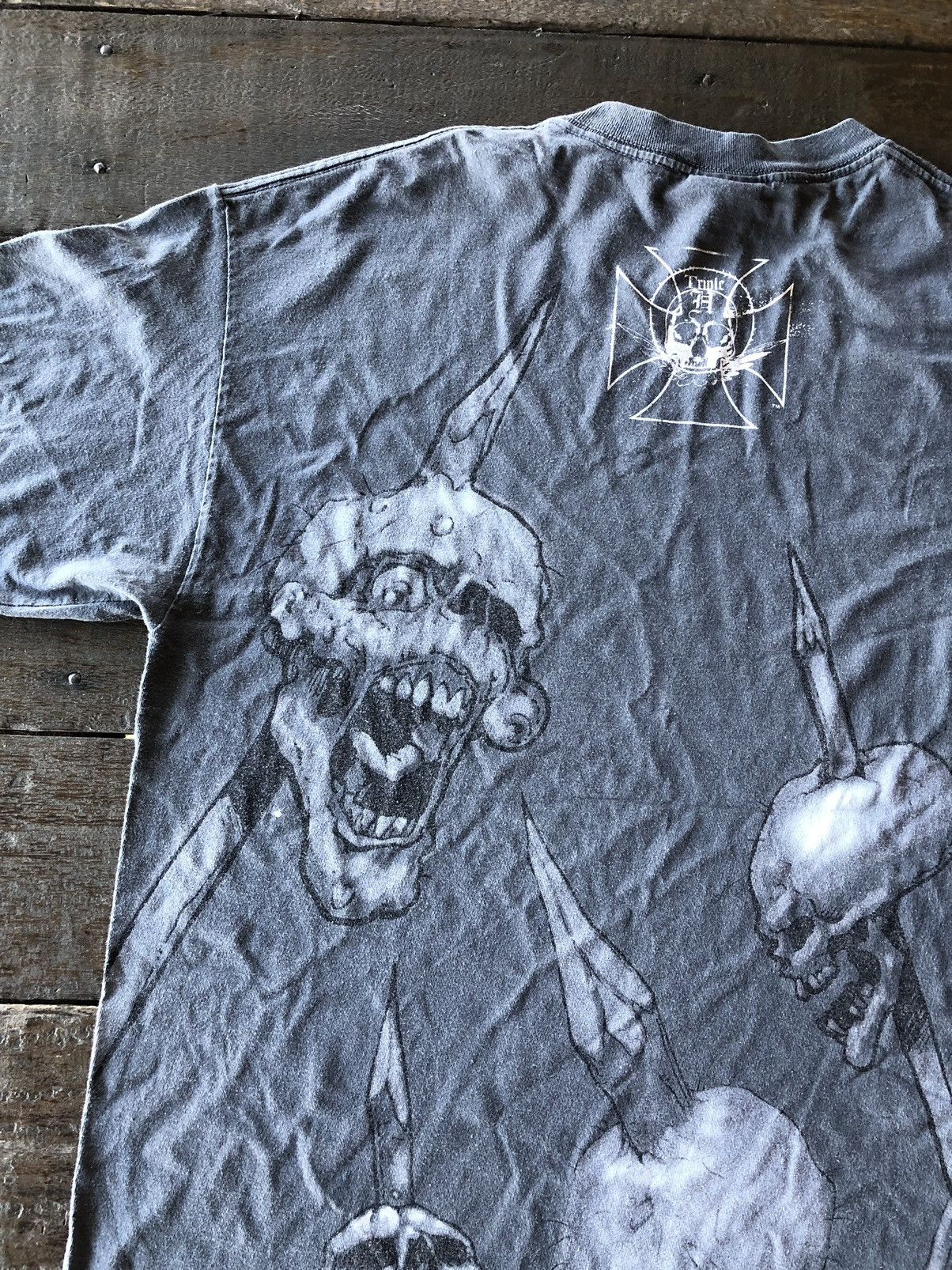 WWE Crazy Grunge Vintage Triple H WWE Shirt Tee OVP Size US XL / EU 56 / 4 - 8 Thumbnail